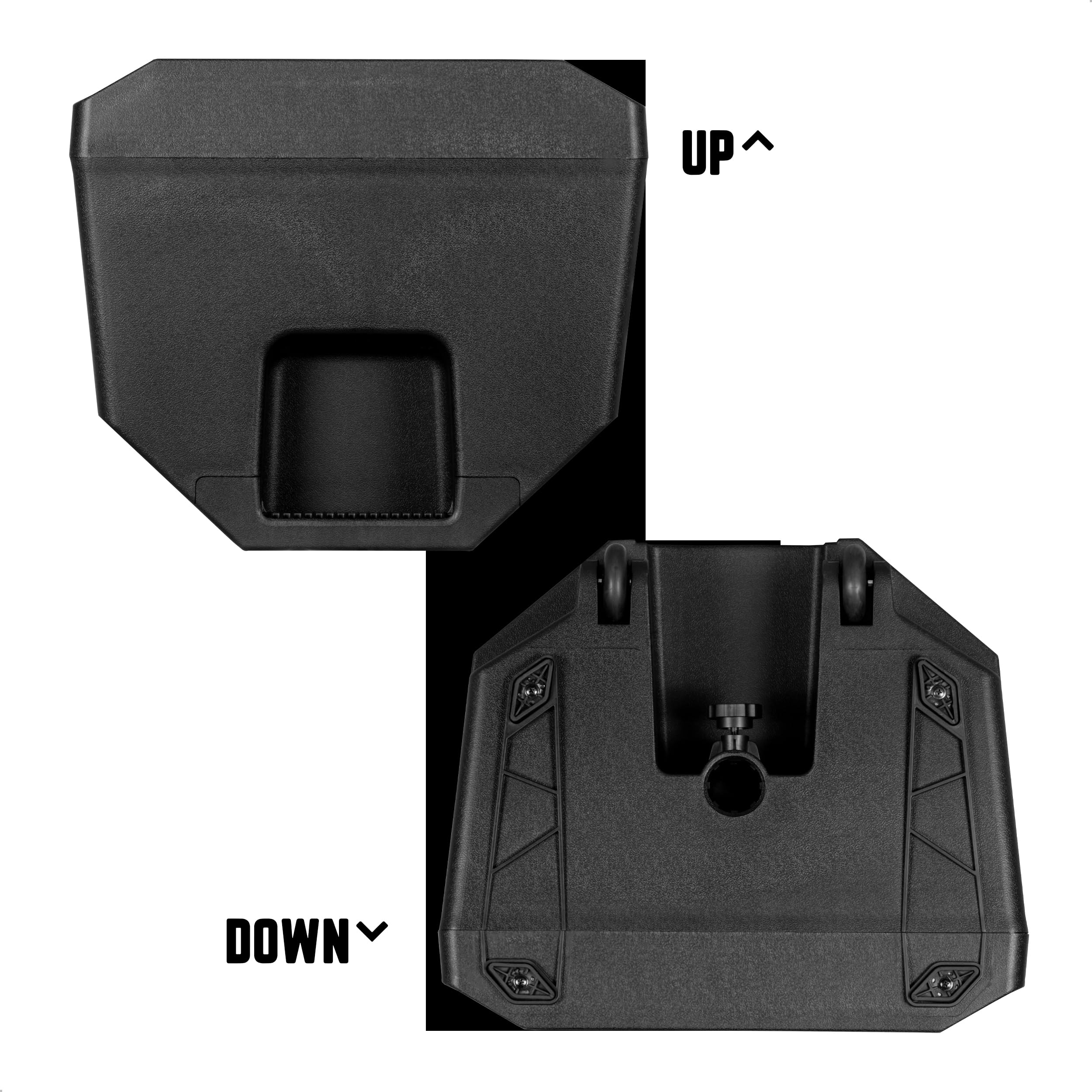 Ibiza - XTK12-MKII - Enceinte Sono Passive 12”/30 cm - Tweeter 25mm à Compression - Système Bass Reflex - Poignées et roulettes - Nouvelle Version - Noir - Fête, évènements, Club, conférence