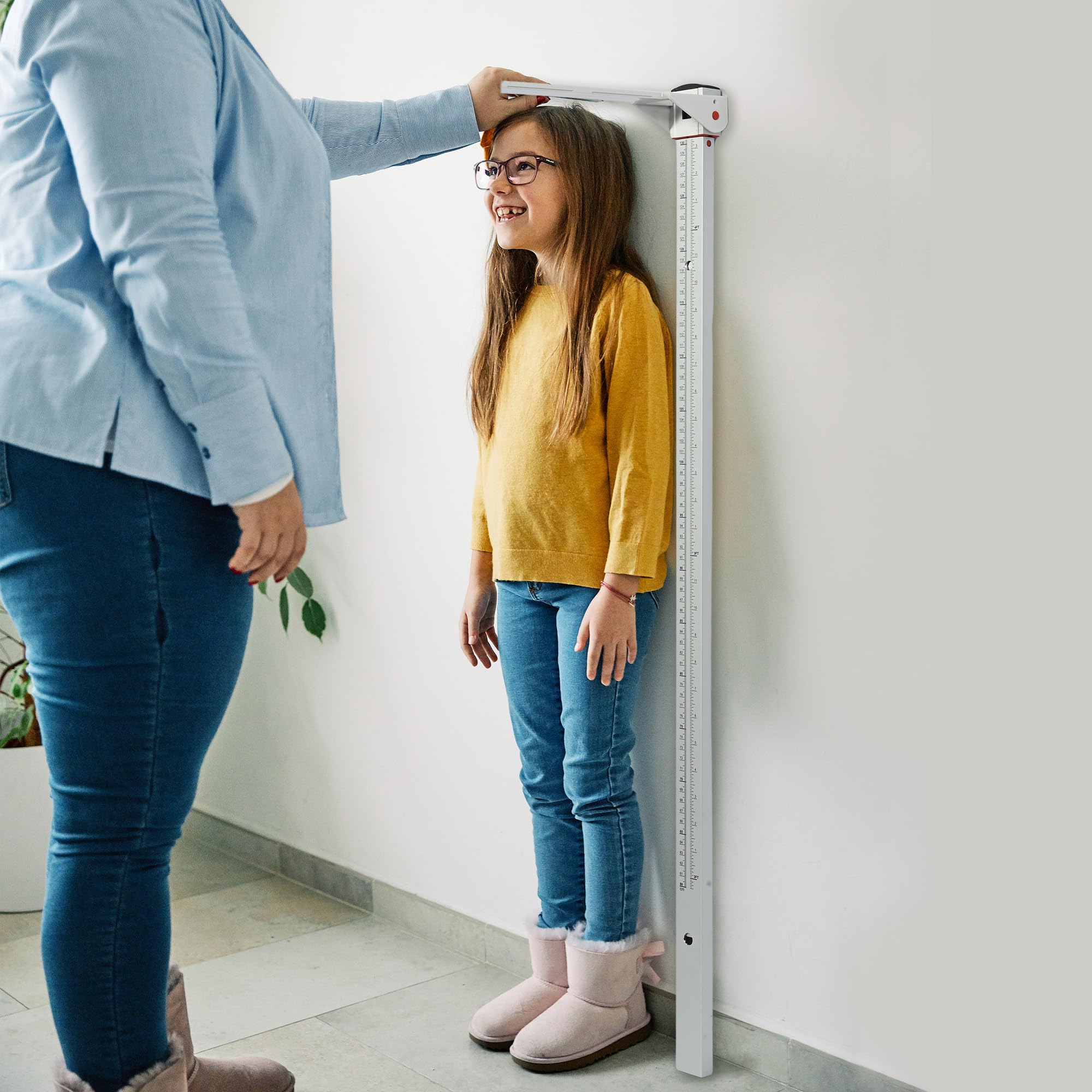 uyoyous Asta di misurazione dell'altezza, stadiometro portatile, in alluminio, per bambini e adulti, altezza misurabile 200 cm