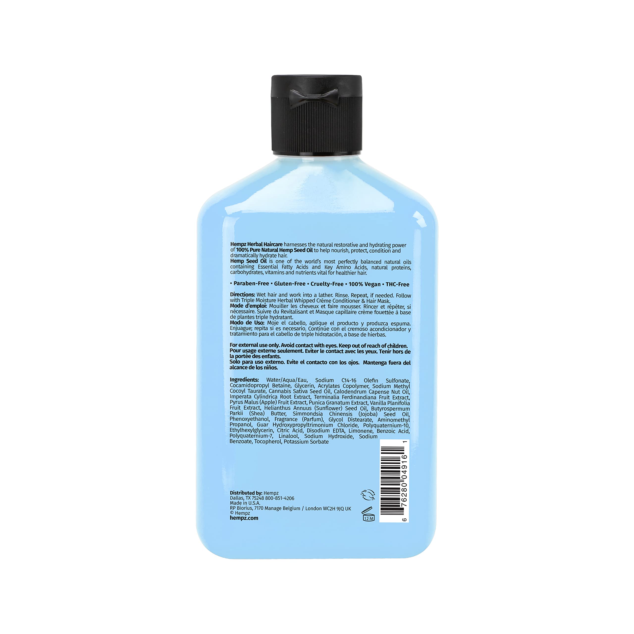 Champú de hierbas Triple Moisture con aroma a pomelo y melocotón, hidrata y nutre intensamente, 8.5 onzas 2