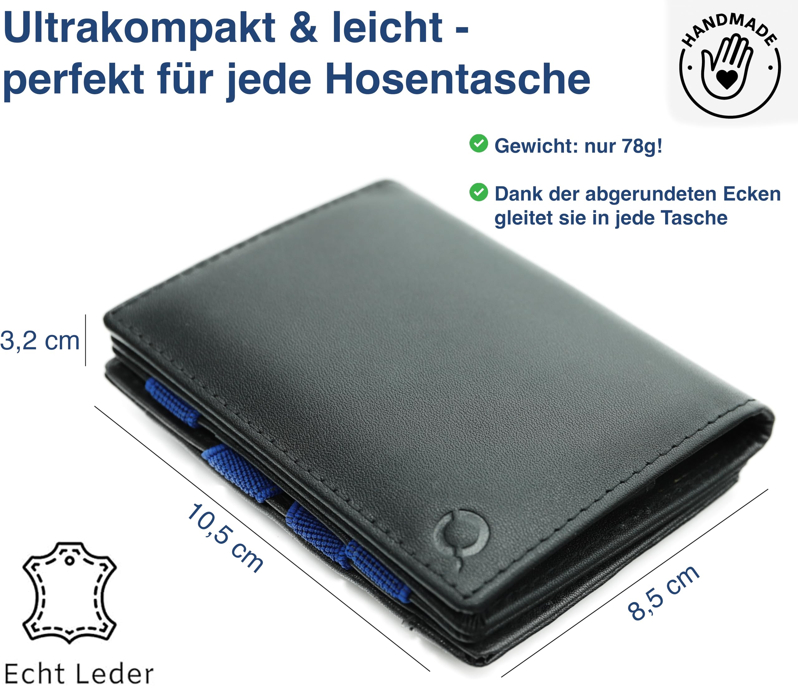 Maverick Switch One Magic Wallet mit Münzfach – Echtleder Geldbörse für Herren & Damen | Karten, Scheine & Münzen in einem | RFID Schutz | Inkl. Geschenkbox