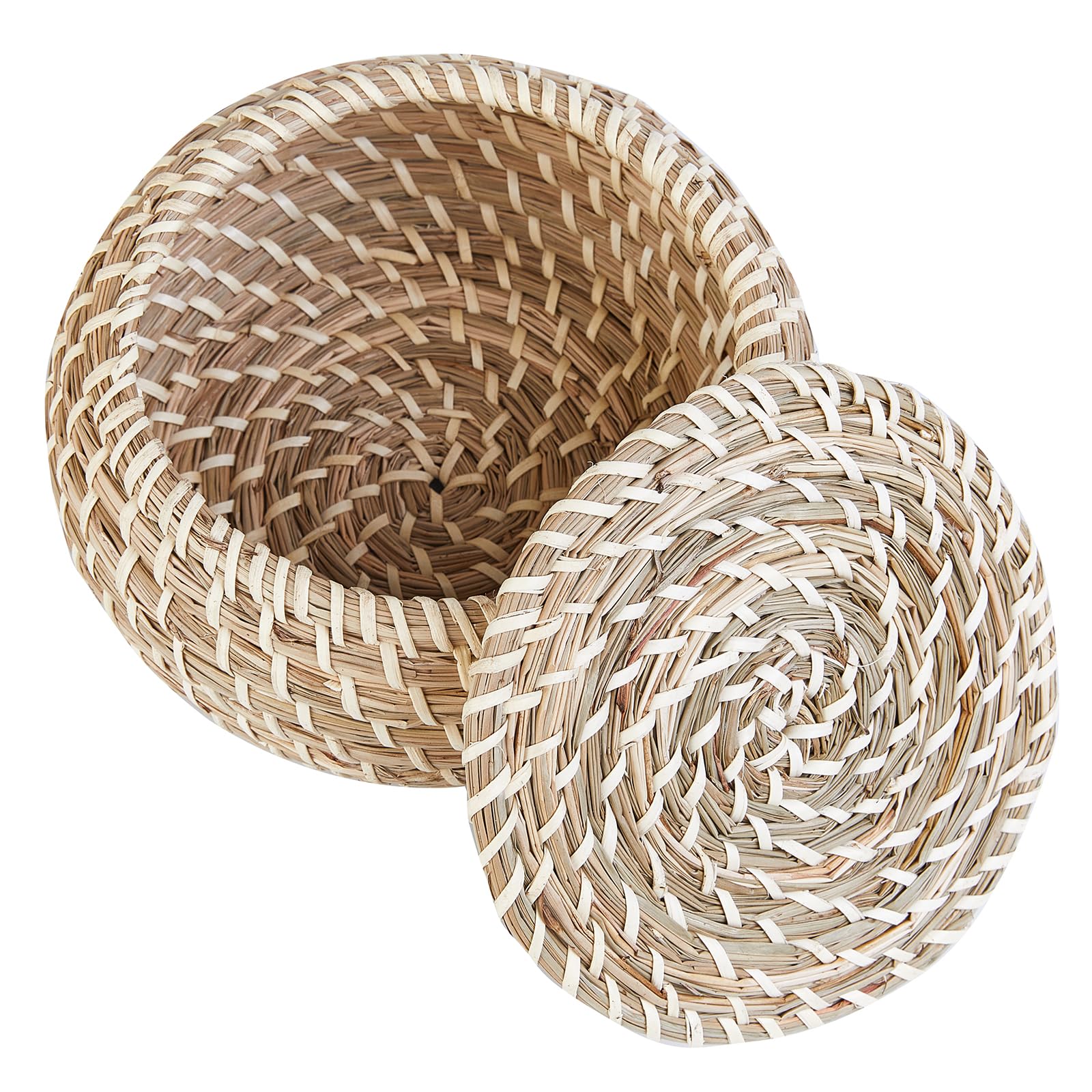 Cestini Per Pane Intrecciati Da 3 Pezzi, Cestini Per Frutta Rotondi Da 115 Pollici Portavivande Impilabile In Finto Rattan Per Cucina~p151377267