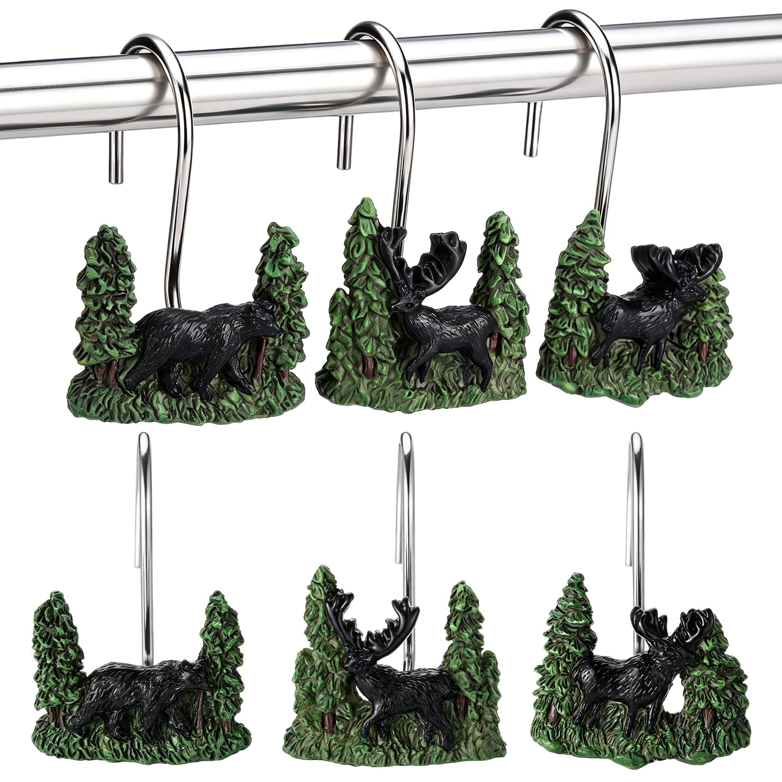 Bigfoot Shower Hooks - Rustic Bathroom Decor -13