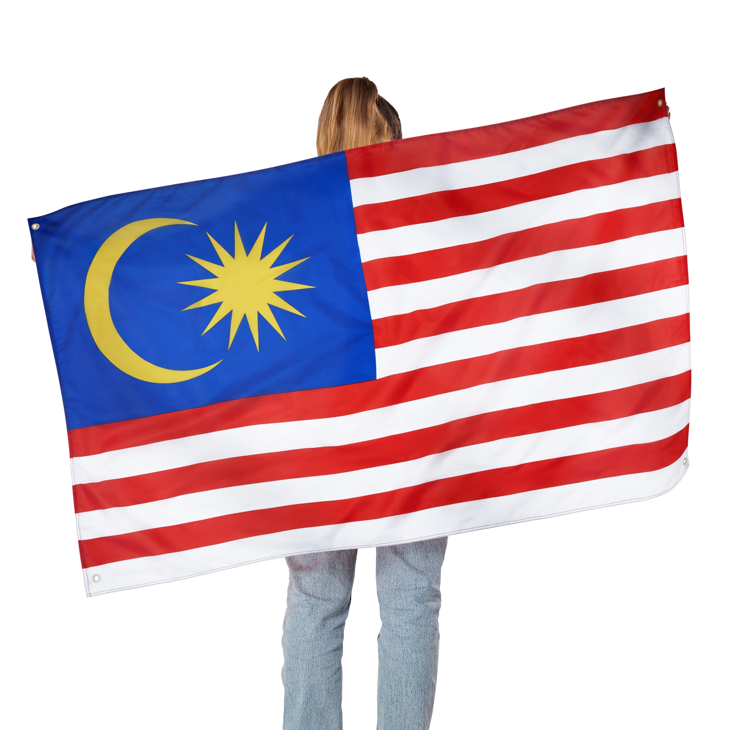 Runesol Malaysia Flag 91x152cm, 3ft x 5ft With 4 Grommets, Eyelet in Every Corner, Stripes of Glory - Image 2