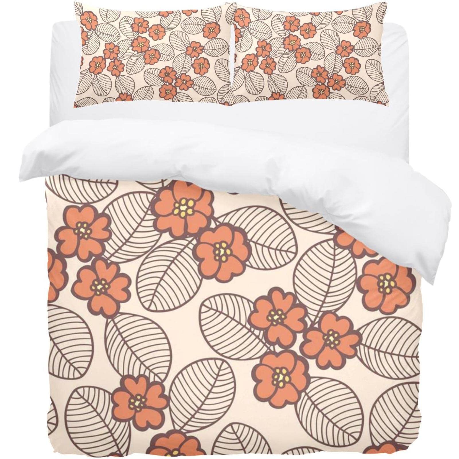 Parure de lit douce motif floral contre les nuits agitées avec taies