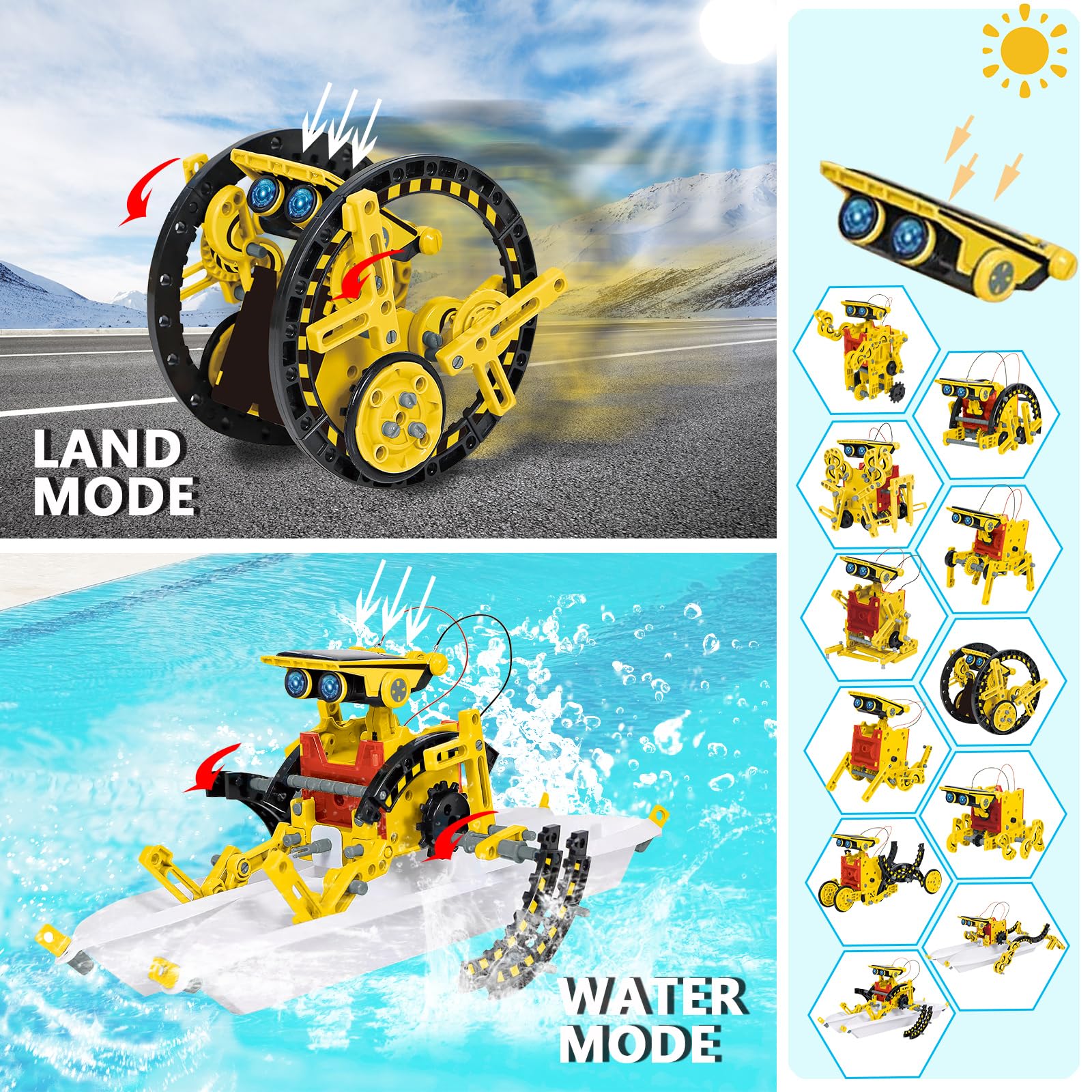 Solare Robot Giocattolo Bambini Giochi Bambino 8-12 Anni Maschio Ragazzo Regali Natale Compleanno Regalo