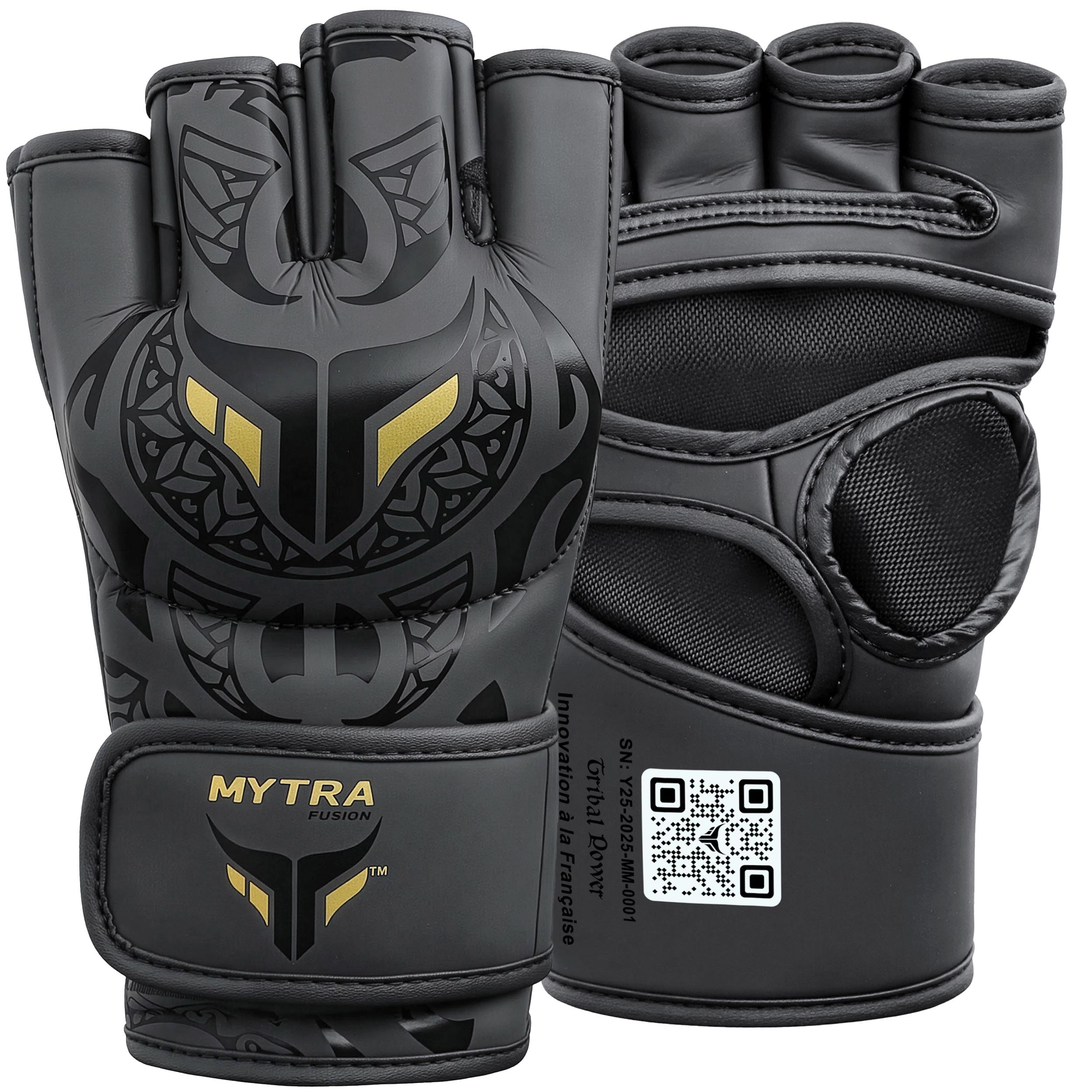 Guantes MMA Hombre y Mujer — Diseño de Palma Abierta Transpirable guantillas MMA Sparring con Soporte de Muñeca para Kickboxing, Muay Thai, Pelea en Jaula, MMA y Artes Marciales