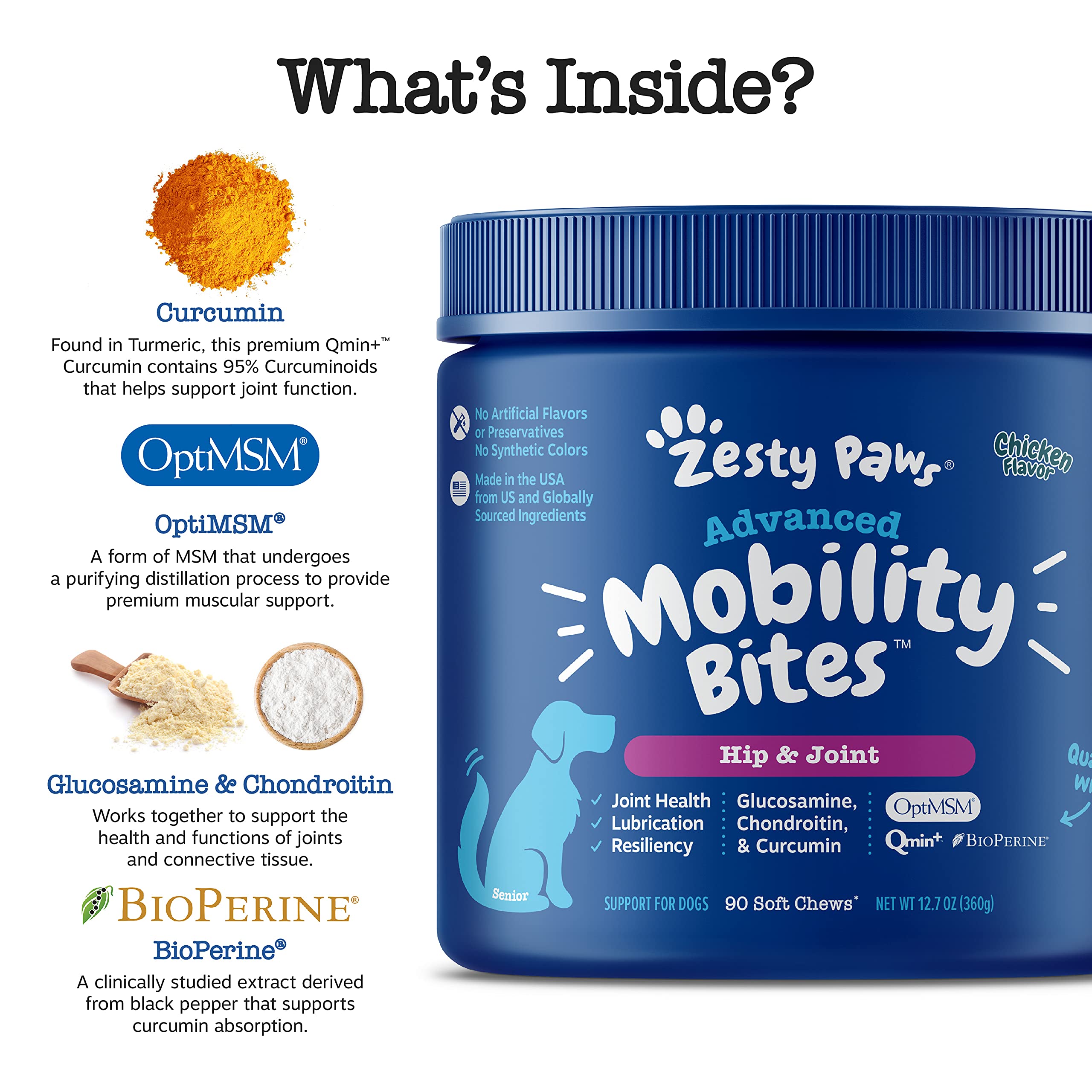 Buy Zesty Paws Glucosamine for Dogs Hip & Joint Health Soft Chews