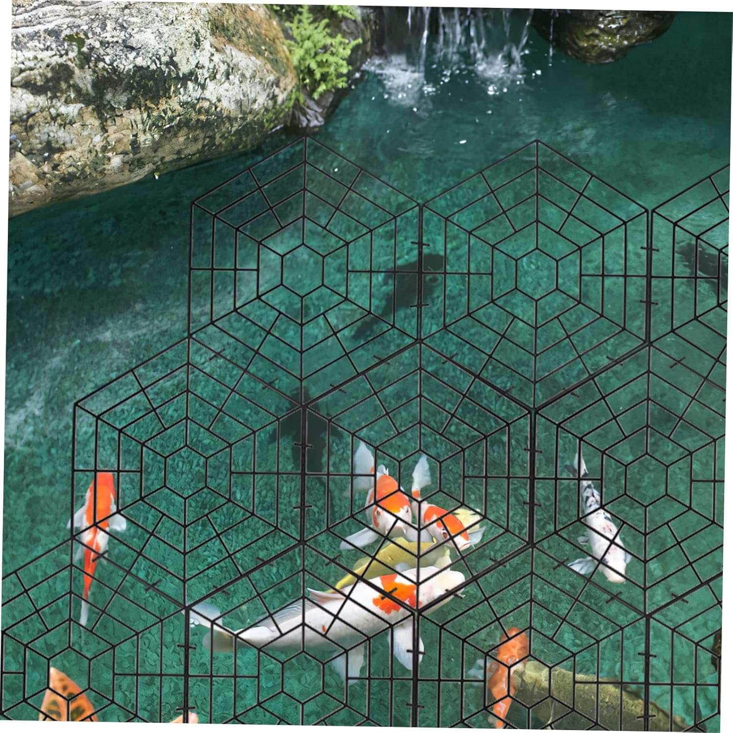 Mipcase 30 Pcs Fish Pond Nets 6-Angle Protective Nets Plastic Fish Guards Birdproof Netting for Outdoor