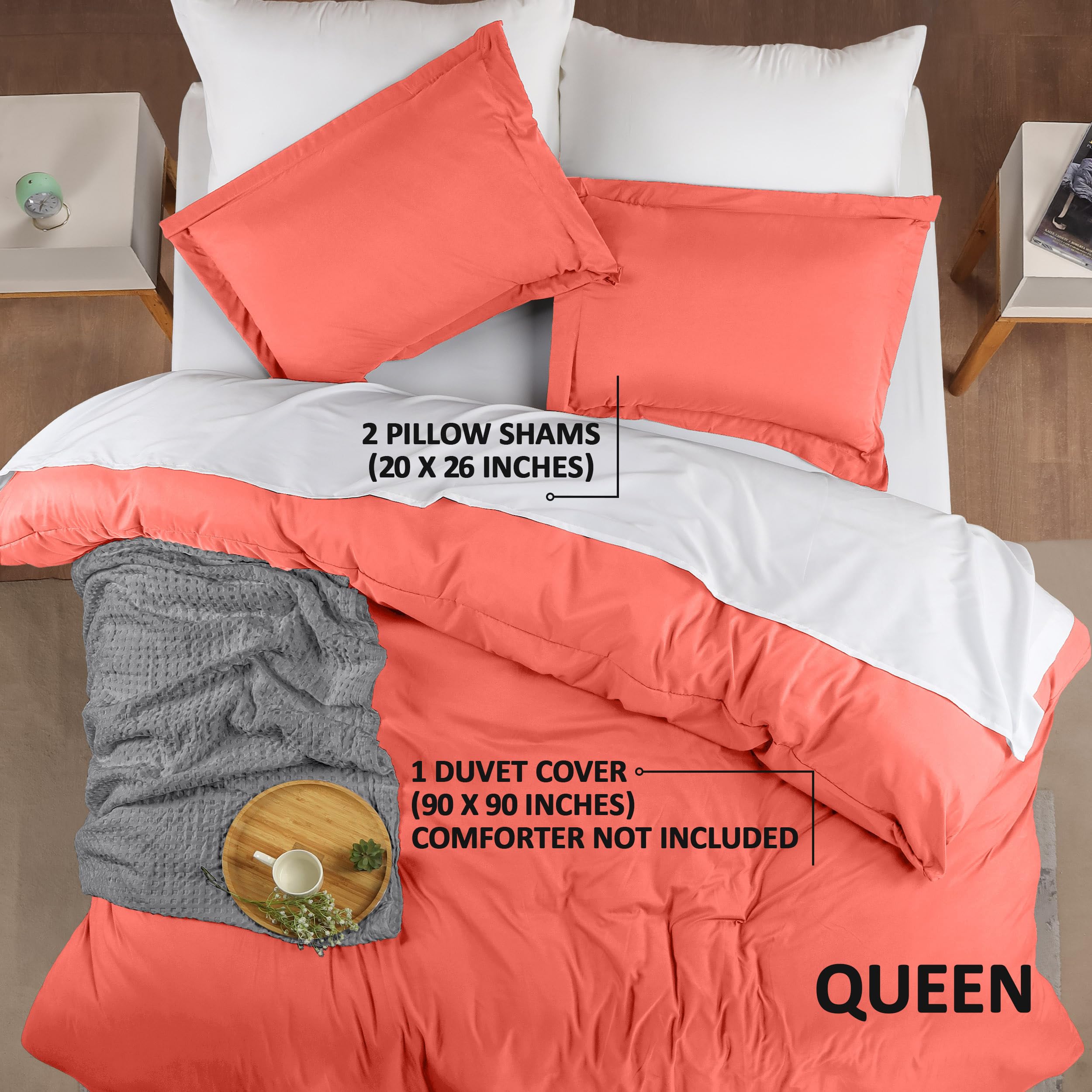 Amazon.co.jp: Utopia Bedding 掛け布団カバー クイーンサイズ - 3