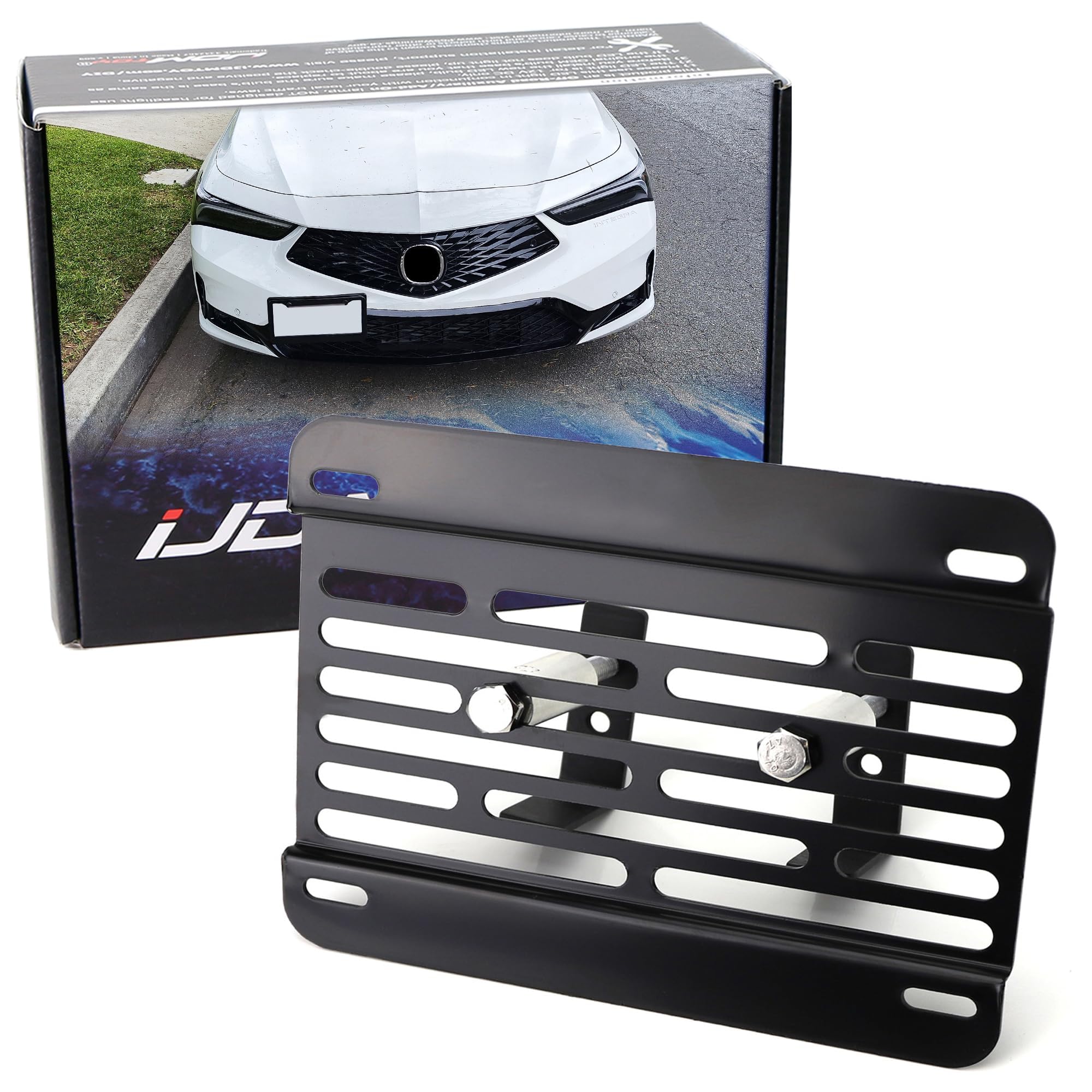 Amazon.com: iJDMTOY No Drill Front Grille Mesh Mount License Plate