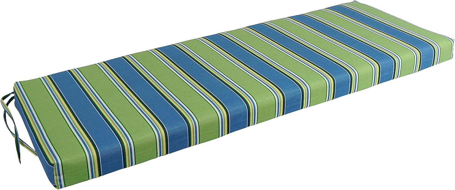 Blazing Needles Outdoor Bench Cushion, 1 Count (Pack of 1), Haliwell Caribbean