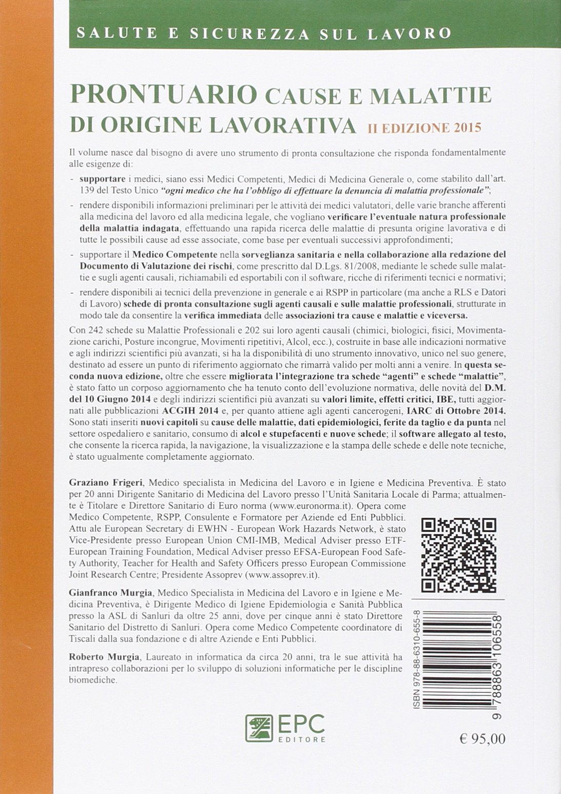 Prontuario cause e malattie di origine lavorativa. Con software
