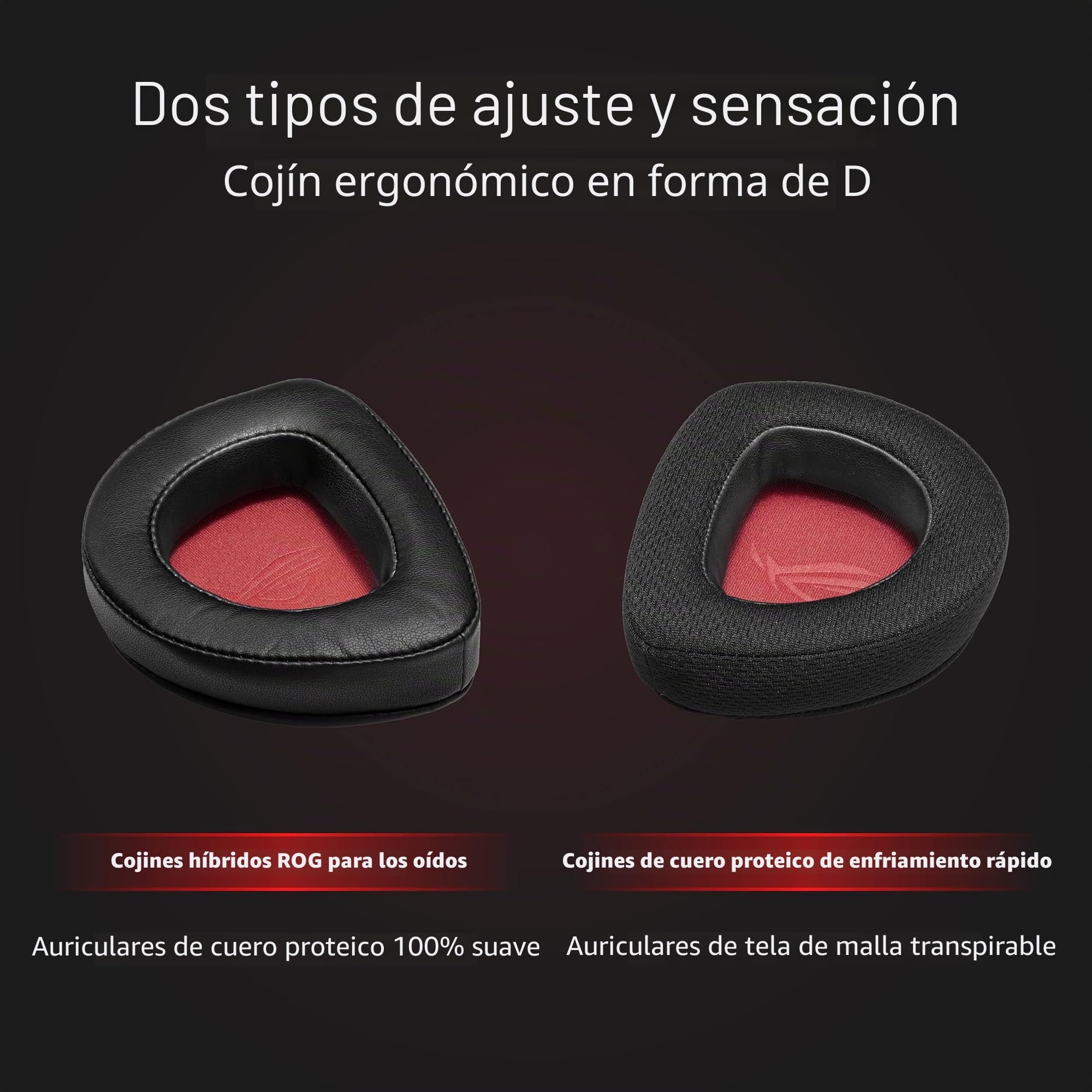 ASUS ROG Delta S Core - Auriculares Gaming Ligeros de 3.5 mm con transductores Essence de 50 mm, Sonido Envolvente 7.1 Virtual, compatibles con PC, PlayStation 5, Nintendo Switch y Xbox