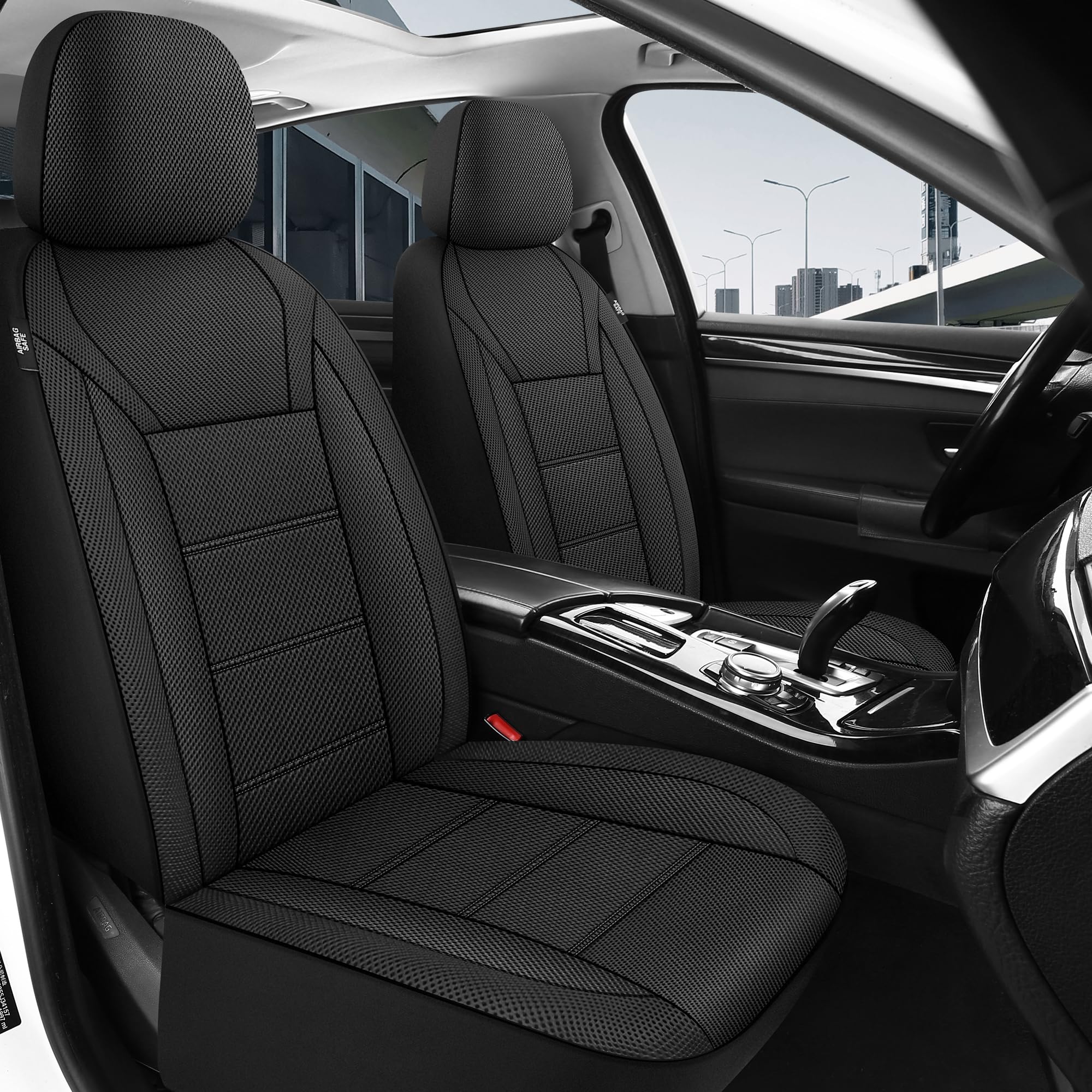 kvs 3D Air Mesh Car Seat Covers Full Set, Breathable Split Bench