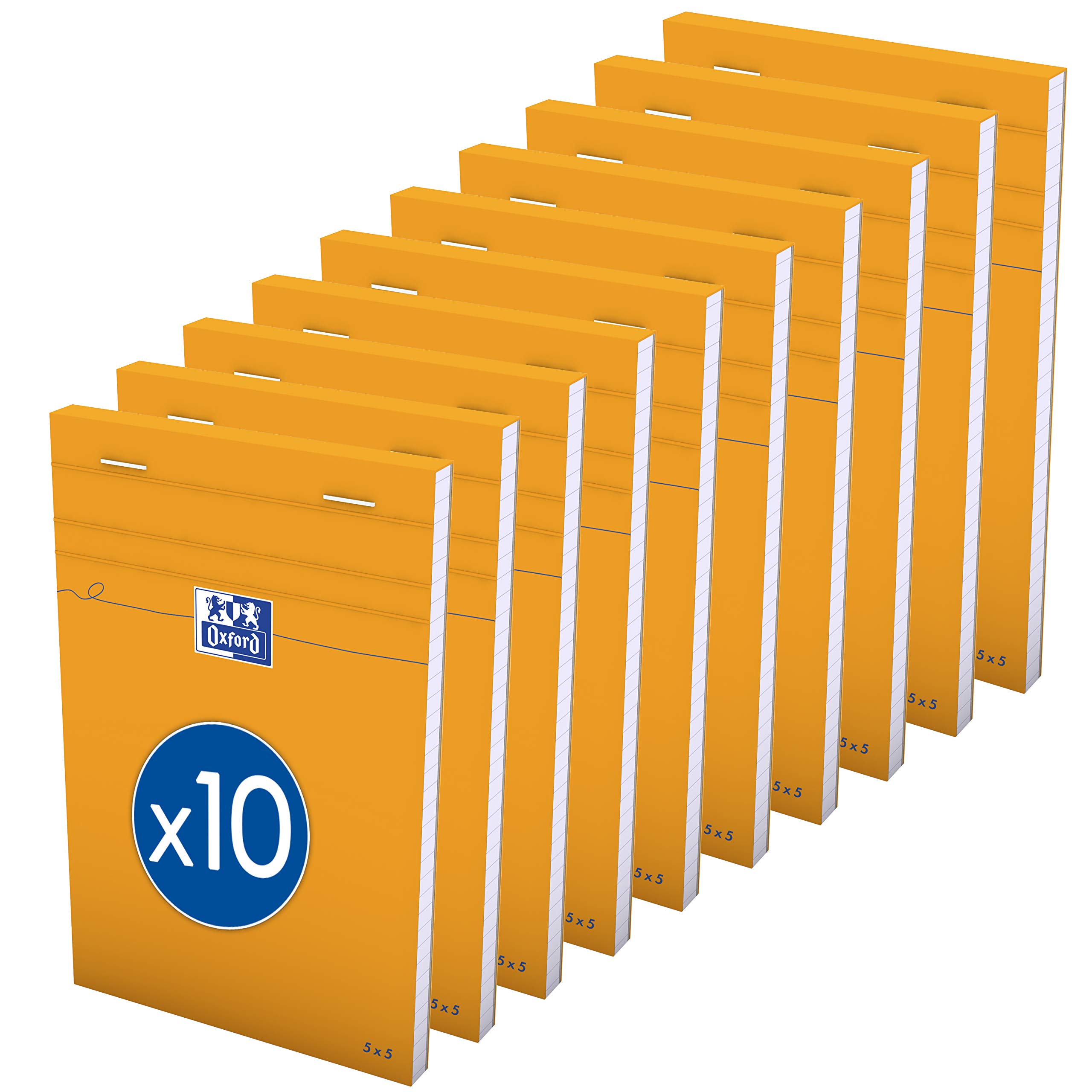 Oxford Office 100106279 Pack of 10 Notepads Size 11 x 17 cm 80 g