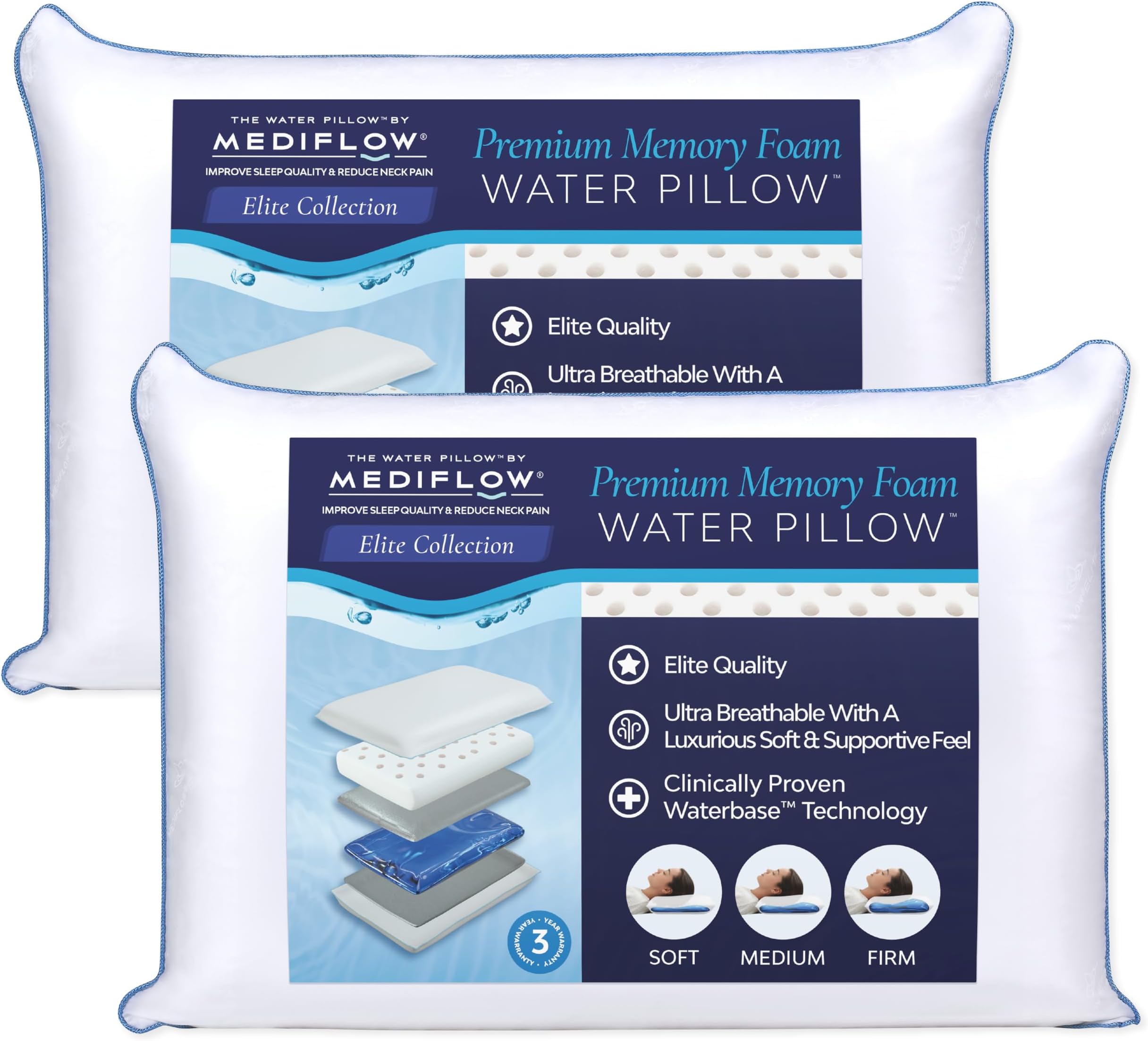 Water Pillow - Elite Memory Foam