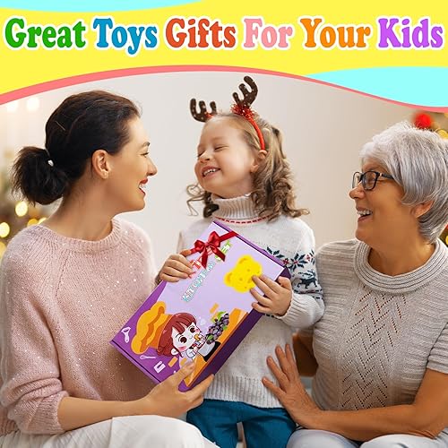 Miniatura 7 de Juego de 23 piezas de cocina para niños, herramientas de cocina para cocina real, juego de cuchillos de cocina para niños con tabla de cortar,