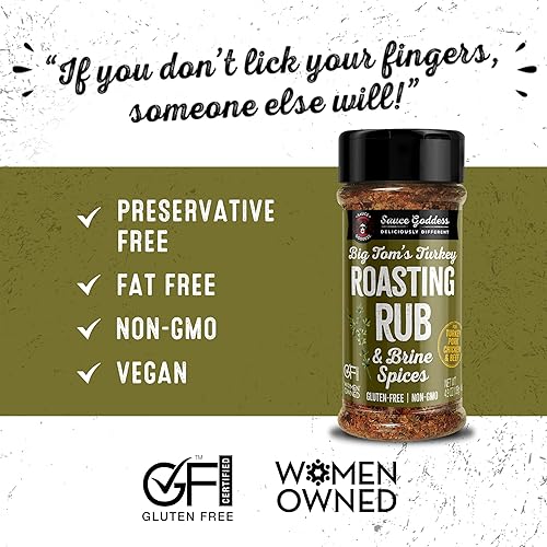 Miniatura 10 de Sauce Goddess Southwest Latin Heat Shaker - BBQ Rub con toneladas de comino y sabor a orégano, cayena y chiles rojos mexicanos. Sin azúcar, bajo en