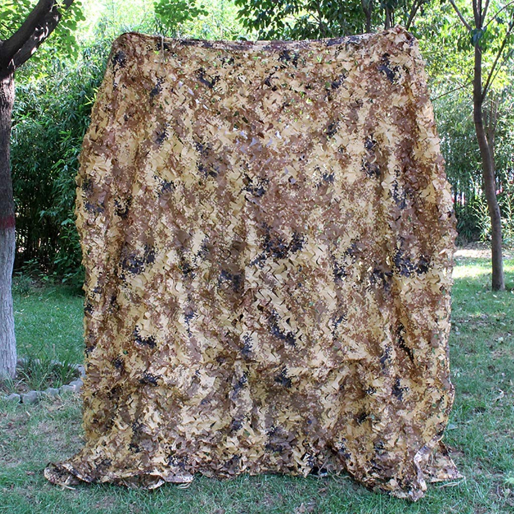 Cobertor de Red de Camuflaje,Toldo De Sombra Red de Shade | Camo Net Desierto Digital al Aire Libre Real CS Vista de Caza Pájaro Cubierta de decoración de Coches de Aves Red de Defensa aérea