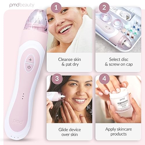 Miniatura 5 de PMD Personal Microderm Elite Pro - At-Home Microdermabrasion Machine with Kit for Face and Body - Exfoliating Crystals and Vacuum Suction for Fresh