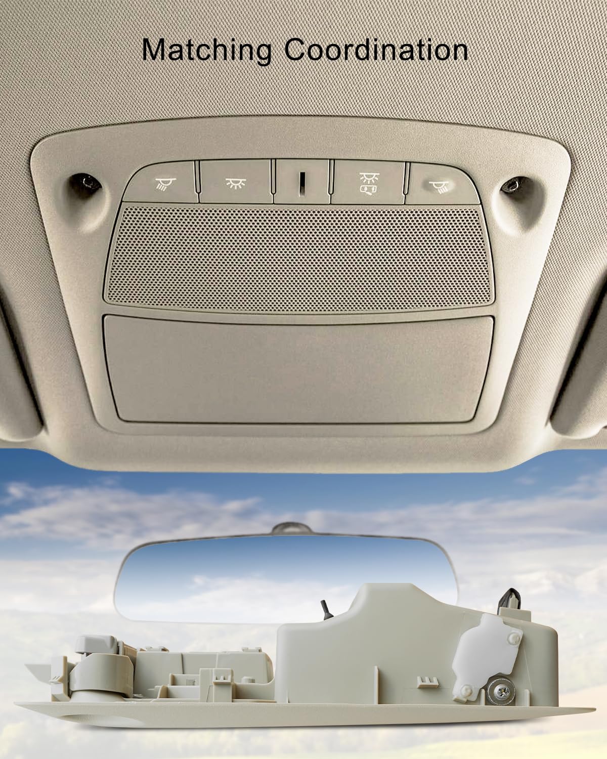 ULZOZN Console Map Reading Light Lamp Fit for Nissan Sentra 2013-2015 Altima 2013-2018 Leaf Battery EV 2016-2017 Replace 26430-C990D,Car Interior Overhead Map Reading Light
