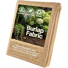 20" x 10 ft Burlap Fabric Roll, Natural Jute Burlap for Garden & Outdoor Use, Tree Wrap & Weed Barrier Cloth, Burlap Fabric for Shrubs, Landscaping, Craft Projects & Decoration