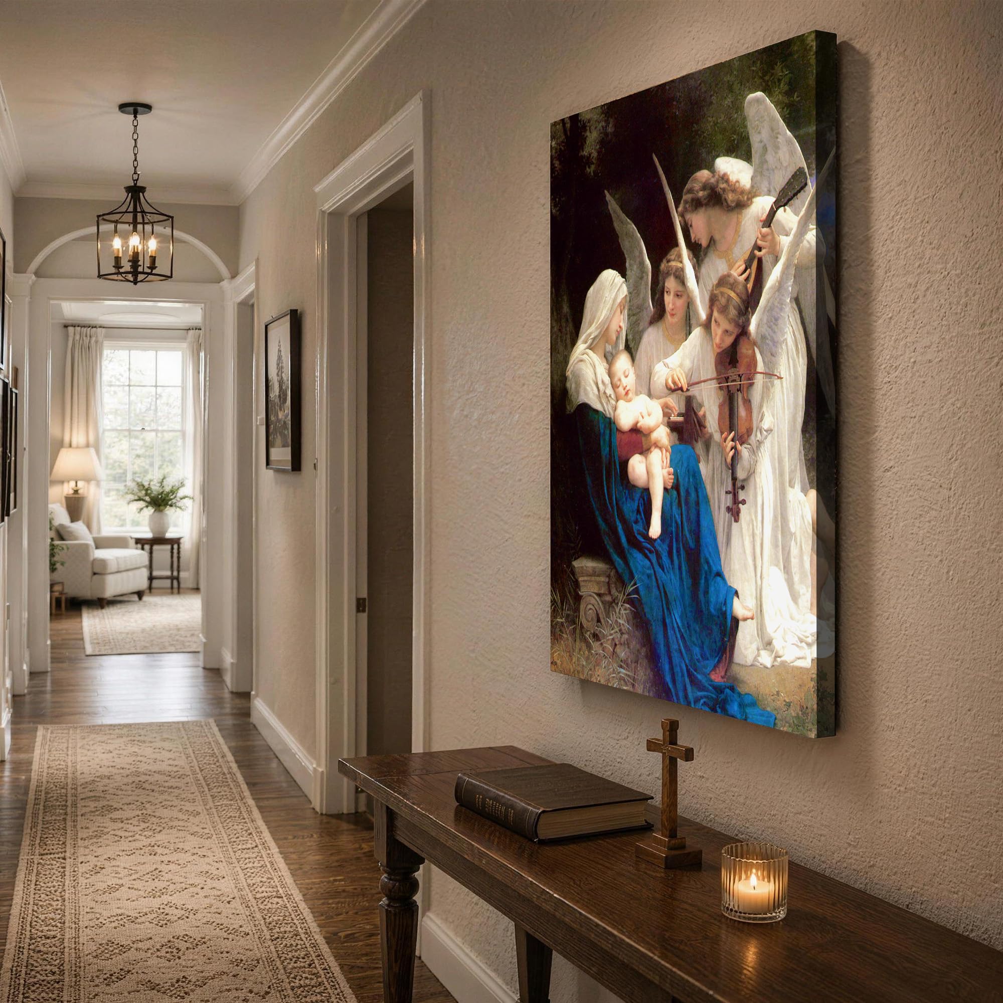 Amazon.com: Madonna with Angels Canvas Wall Art: Posters & Prints