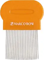Pente Fino com Dentes em Aço Inox, 1222, Marco Boni, Laranja, 1 unidade