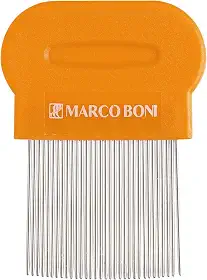 Pente Fino com Dentes em Aço Inox, 1222, Marco Boni, Laranja, 1 unidade