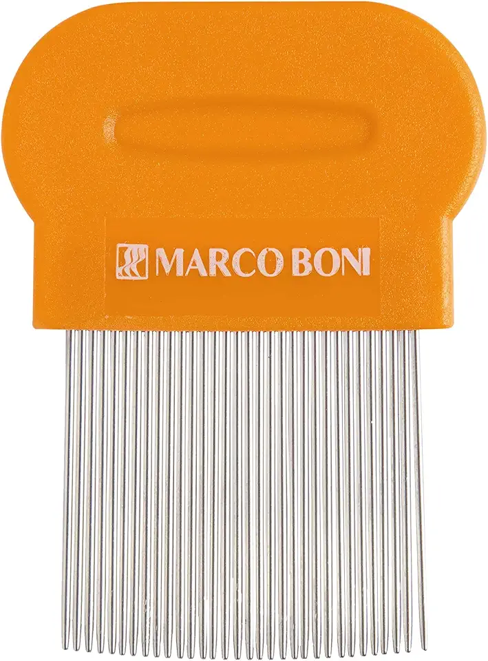 Pente Fino com Dentes em Aço Inox, 1222, Marco Boni, Laranja, 1 unidade