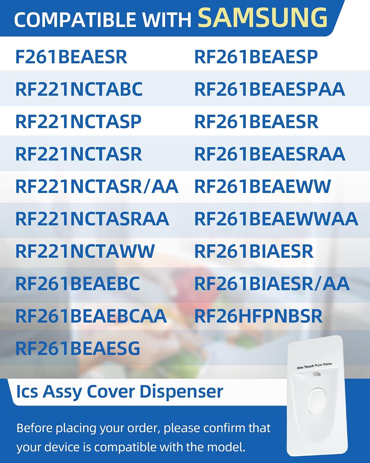 RF261BEAESR RF261BEAESG RF261BEAEWW Water Dispenser Fit for Samsung