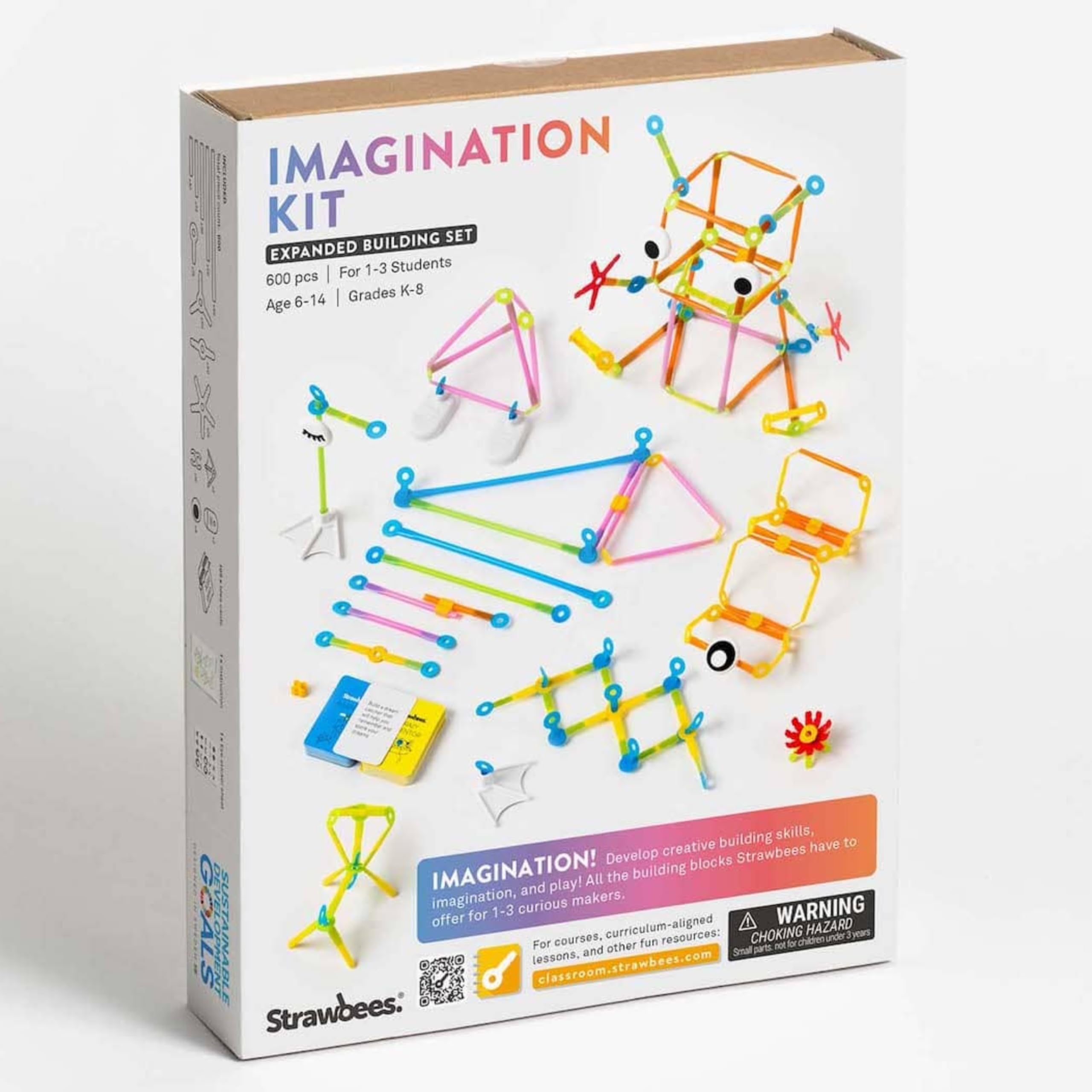 Strawbees Imagination Kit - Educational Connecting Toys for Makers & Families, Building Toy Toolbox with Straws and Connectors for Creative STEM Exploration in Schools & Home Learning