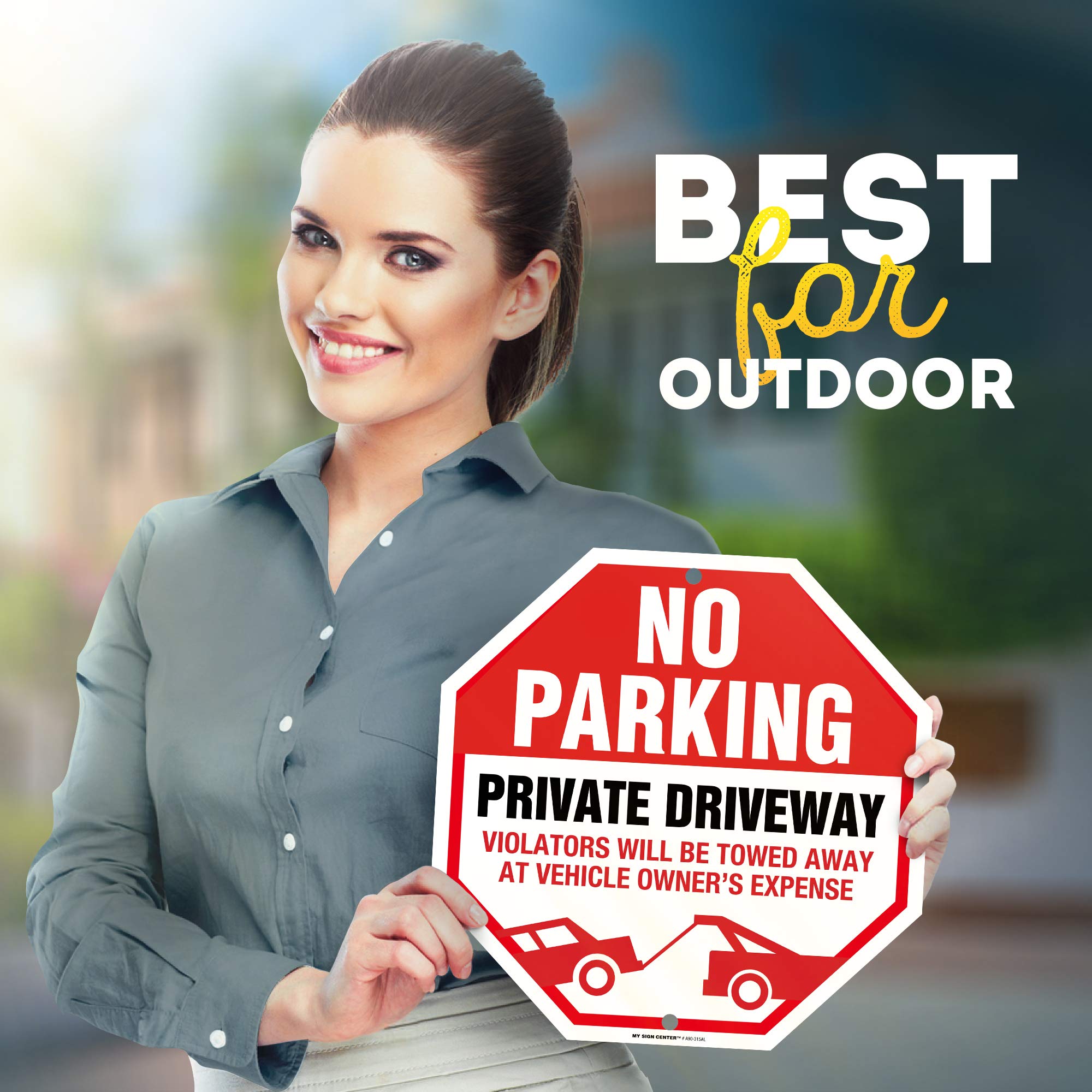 Alu-Schild „Private Property No Parking“ – 30,5 X 45,7 Cm, Wetterfest, Für Einfahrt & Grundstück