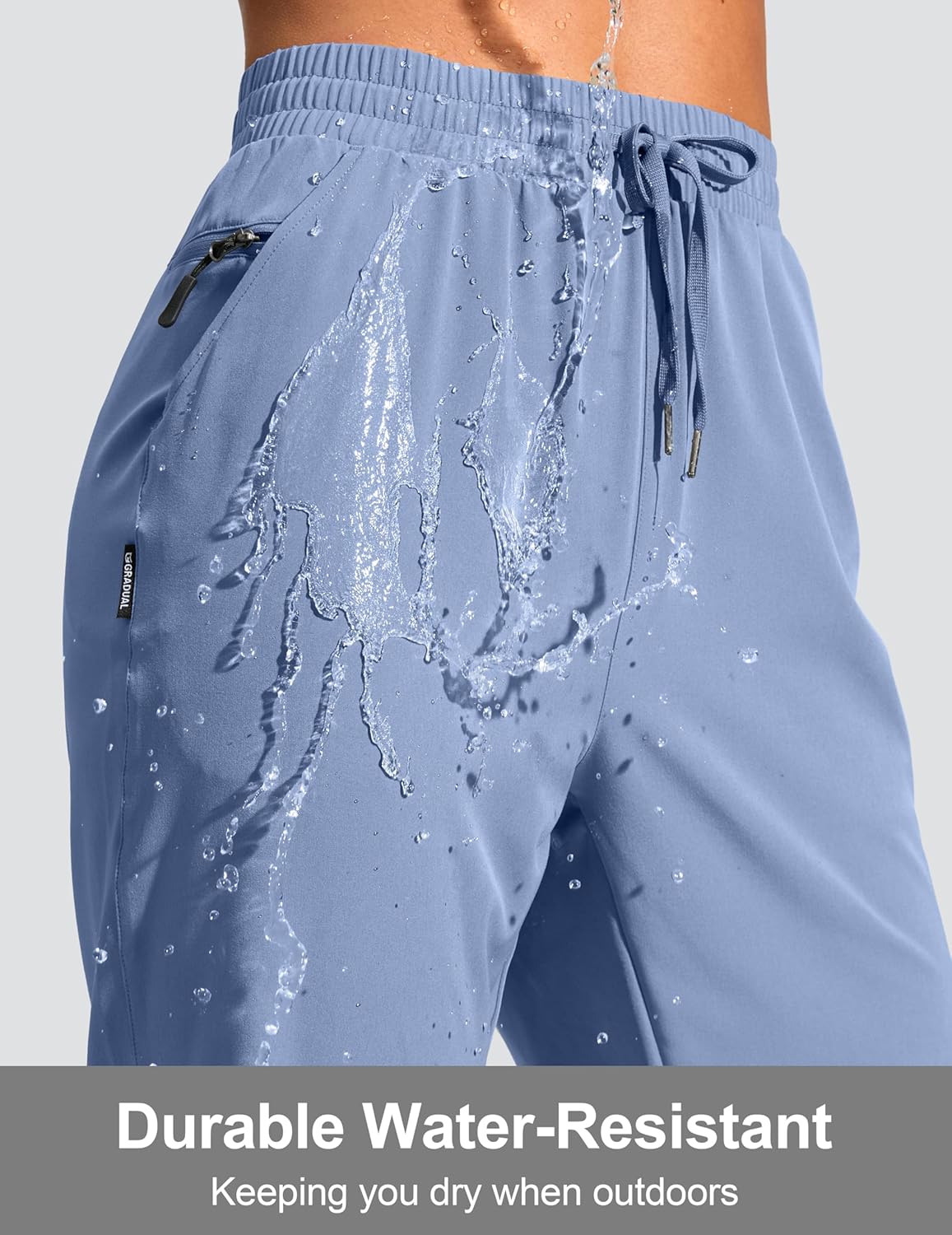 G Gradual Women's 13" Long Hiking Shorts with Zipper Pocket Lightweight Quick Dry Knee Length Bermuda Shorts for Women - Image 4