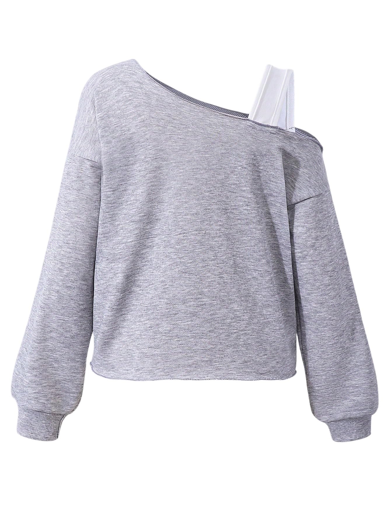 SweatyRocks Sweatshirt Mädchen 122-152 Pullover Teenager Off Shoulder Oberteil Strickpullover Mit Schleife Herbst Outfit Cutecore Langarmshirt