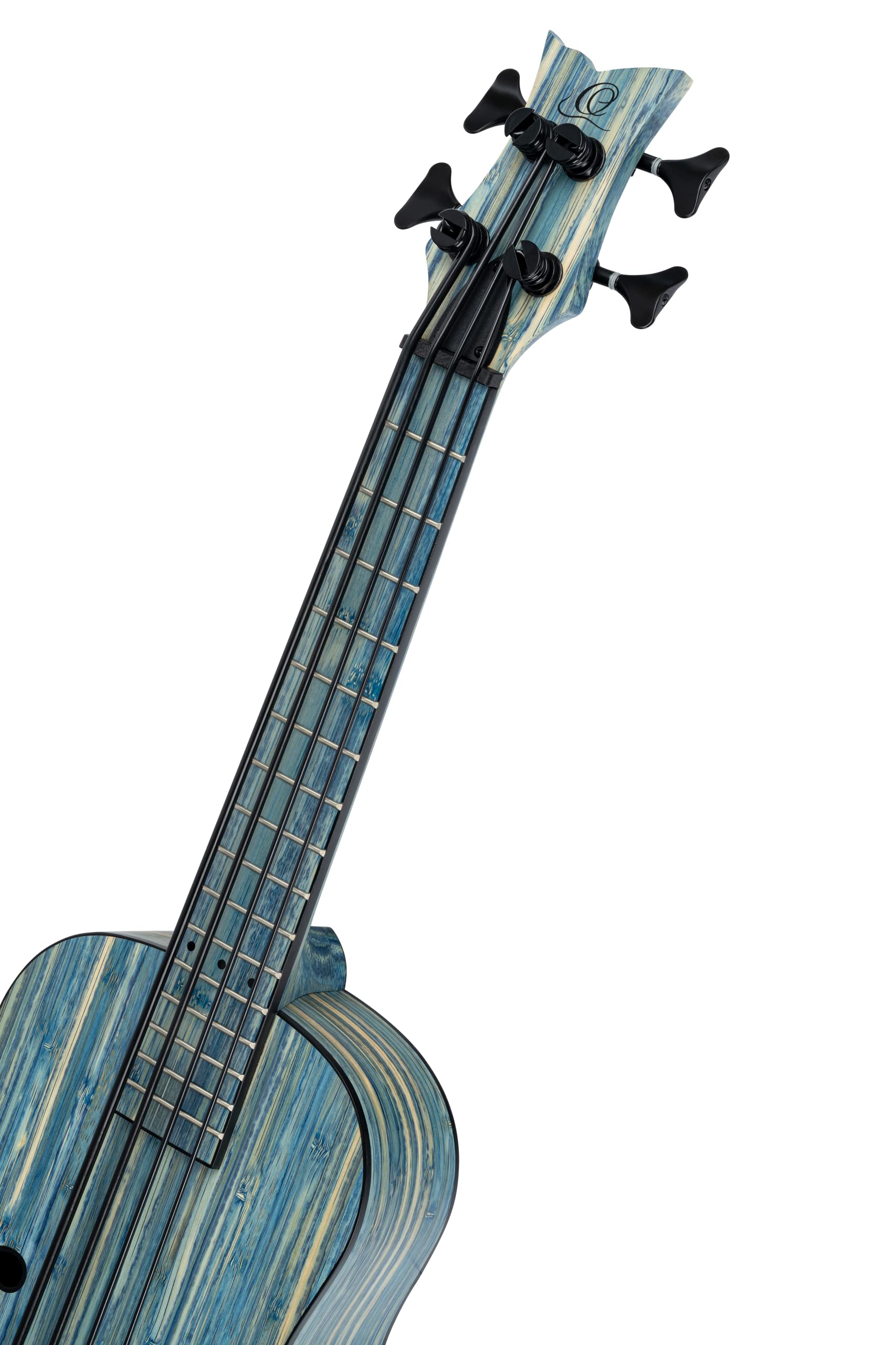 Ortega Guitars Travel Bass elettro-acustico - Bamboo Series - include Deluxe Gig Bag - bamboo/stone washed (RUSWB-UB)