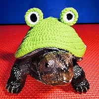 Vista 4 de Suéter para tortuga, suéter de punto cálido de invierno hecho a mano con correa ajustable, suéter de animal pequeño, ropa de tortuga para Navidad