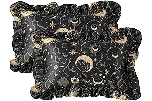 EXQ Home Ruffled Satin Pillowcase for Hair and Skin