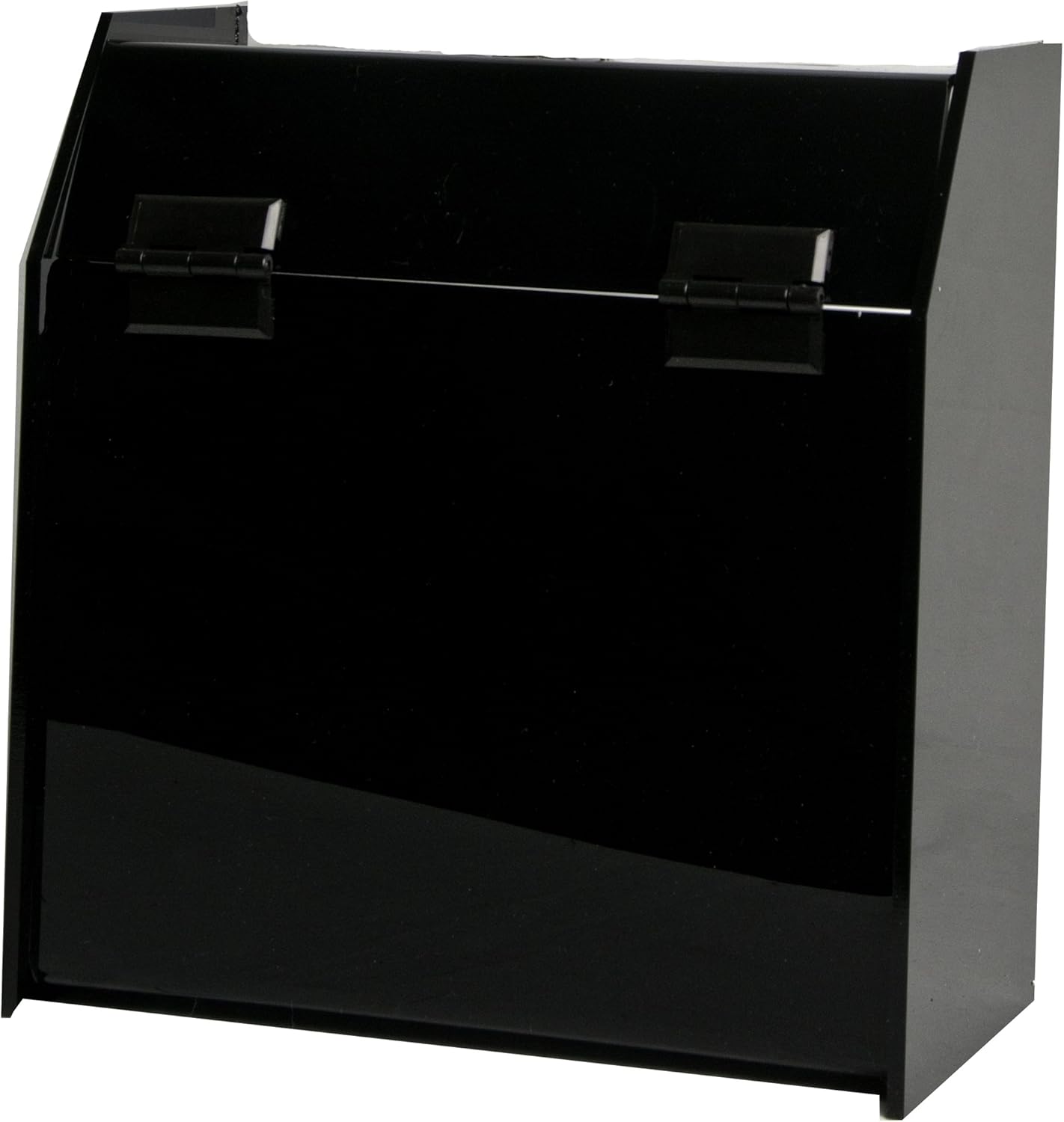 Clear-Ad - SBBL-596 - White Acrylic Ballot Box (5x9x6) with Lock - Plastic Container for Donation, Voting, Charity, Ballot, Survey, Raffle, Contests, Suggestions, Tips, Comments (Pack of 2)