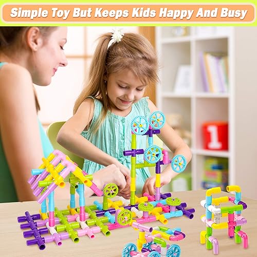 Miniatura 4 de Bloques de construcción, juguetes educativos para niños, kit de construcción de cerraduras de tubo STEM creativas, juegos de construcción de tubos