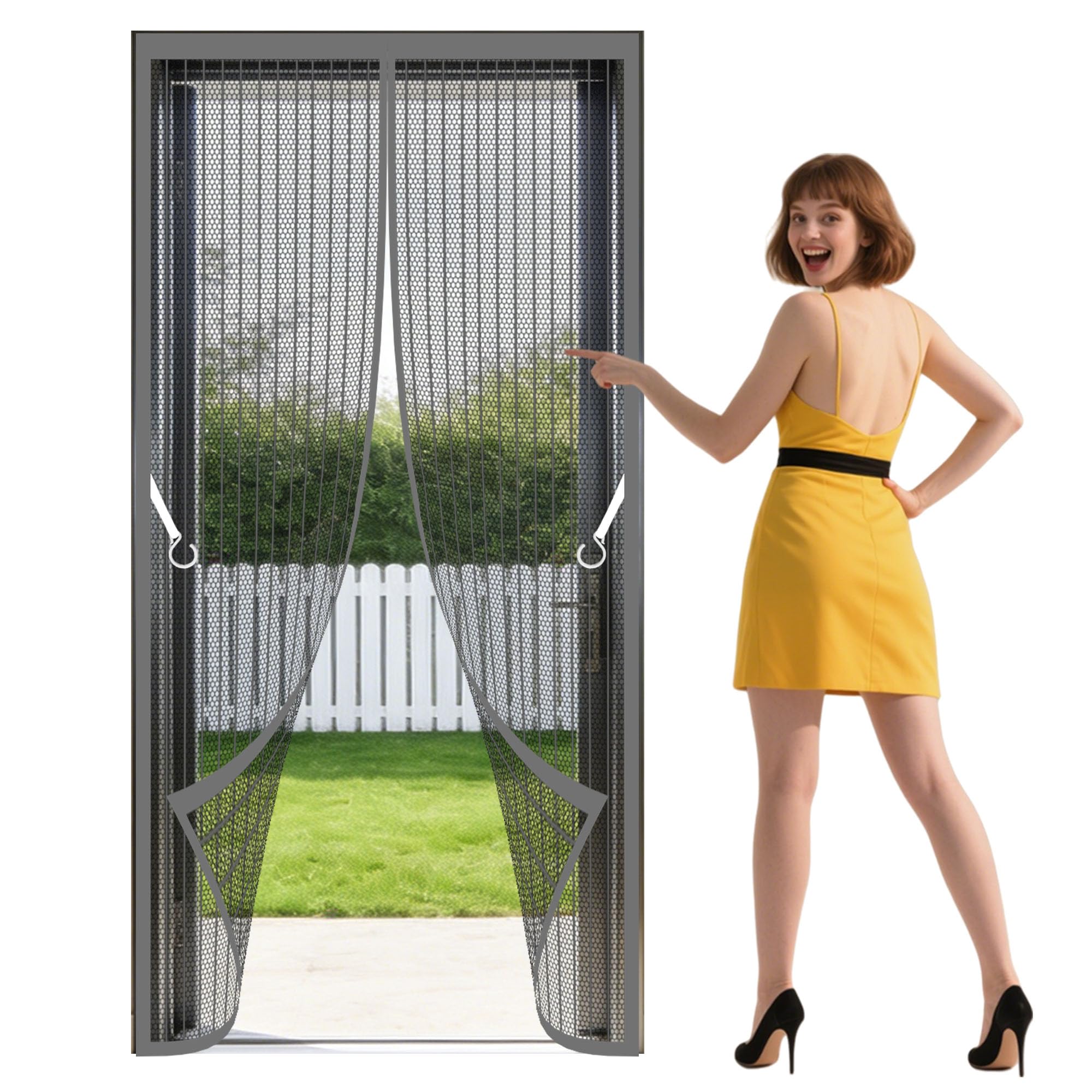 Moustiquaire magnétique 100x284 pour stopper les mouches sur la terrasse