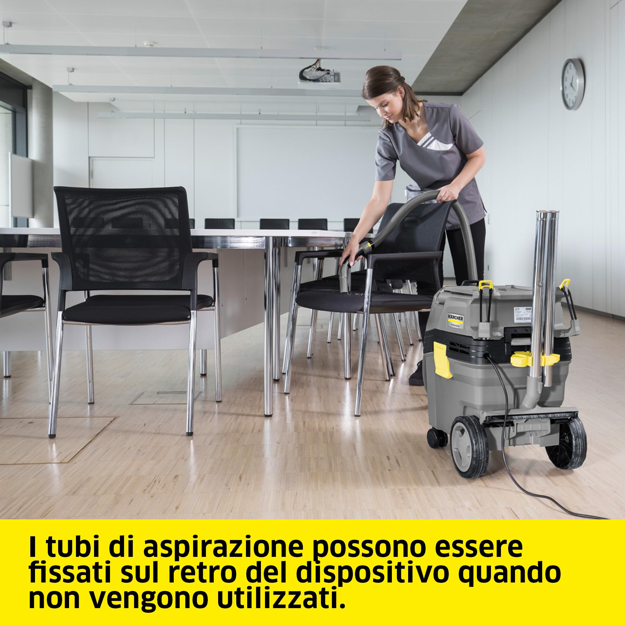 KÄRCHER aspiratore solidi-liquidi NT 30/1 Ap L, 1380 W, filtro plissettato piatto, contenitore: 30 l, tubo di aspirazione: 2,5 m, ugello pavimento (300 mm), bocchetta fessure