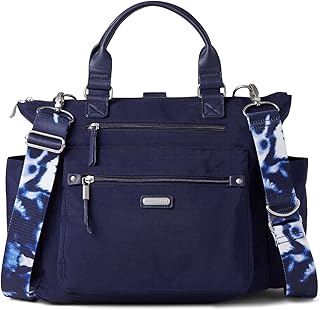 Baggallini Wide Strap Navy Ink Tie-Dye One Size