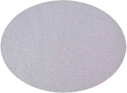 Miniatura 6 de Efavormart - Juego de 6 manteles individuales antideslizantes de piel sintética ovalados con purpurina, color plateado para bodas, banquetes,