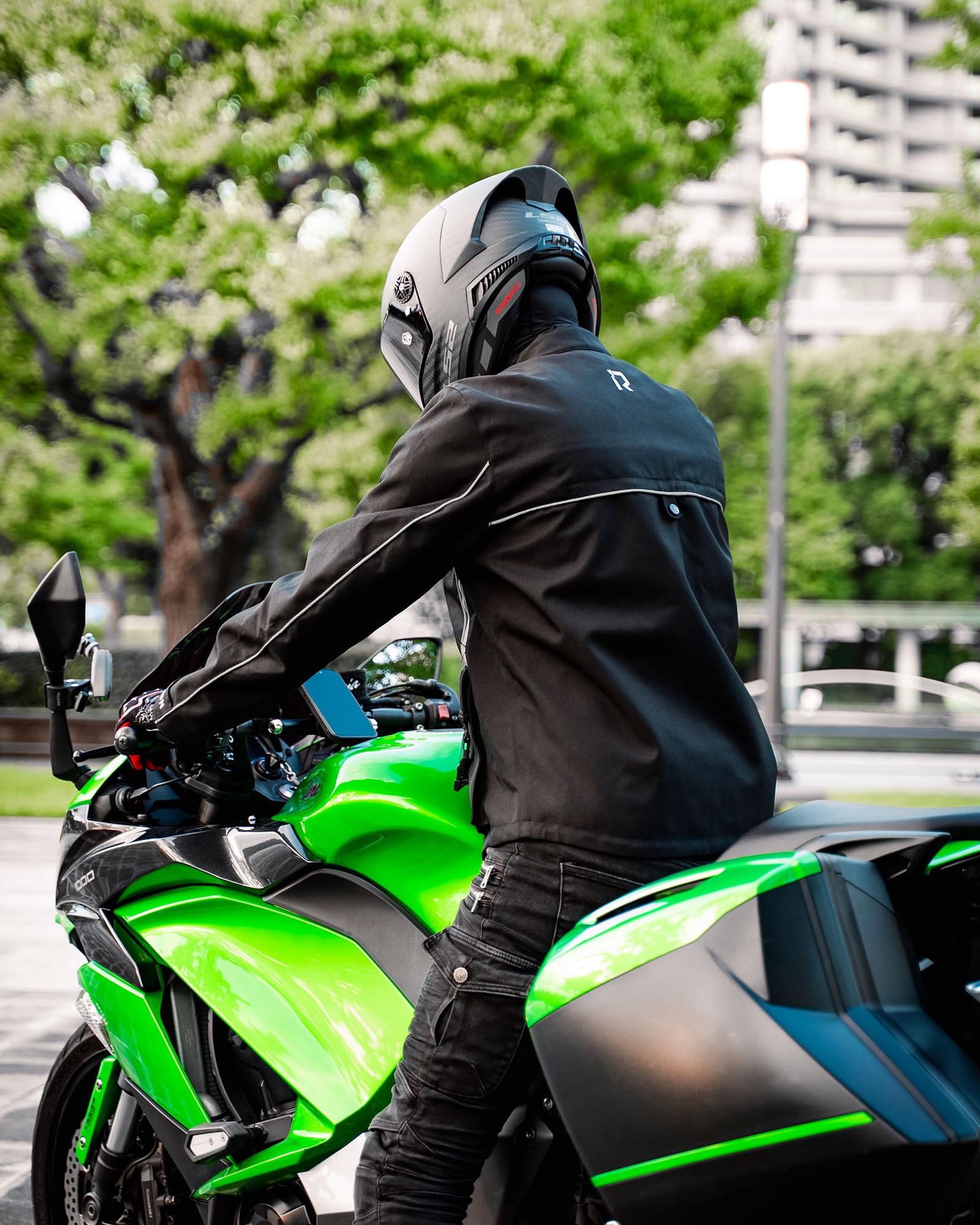 RIDEIRON Chaqueta de motorista para hombre, tejido de malla transpirable para todas las estaciones, con almohadillas para hombros y codos, forro interior extraíble, protector de motocicleta resistente
