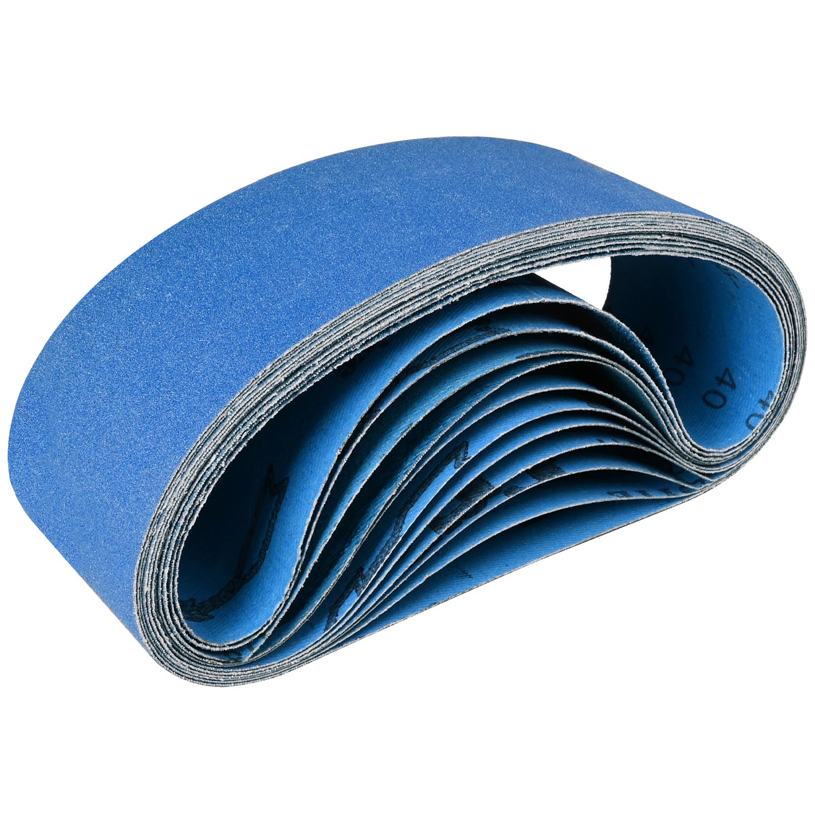 Schleifband 75 x 533 mm Premium Schleifbänder Set 12 Stück Körnung 40/60/80/120/240/400 für Bandschleifer Zum Schleifen, Feilen, Schärfen und Entrosten