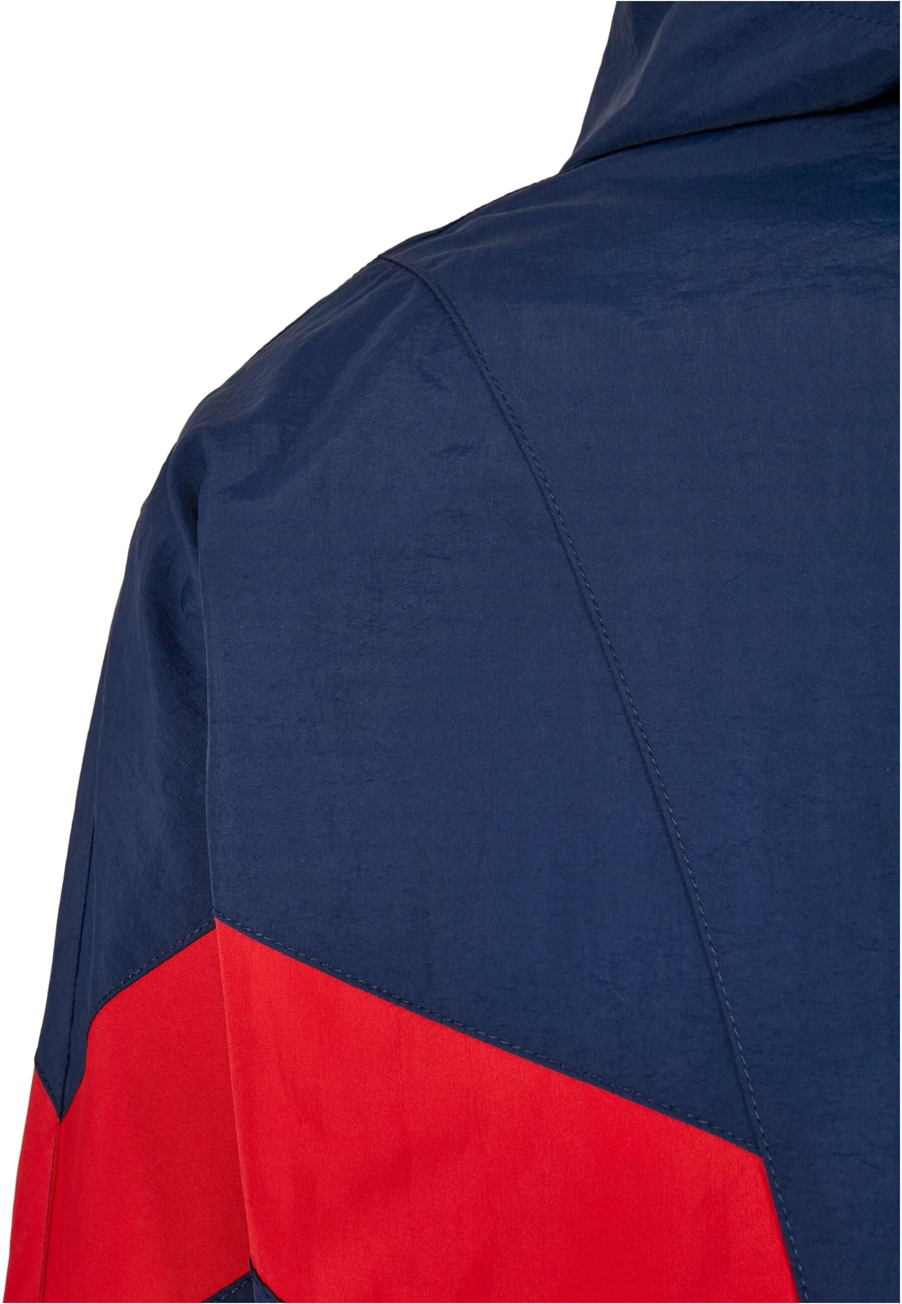 Urban Classics Męska kurtka Crinkle Panel Track, kurtka treningowa dla mężczyzn dostępna w 3 kolorach, rozmiary S - 5XL, Dark Blue/City Red, M