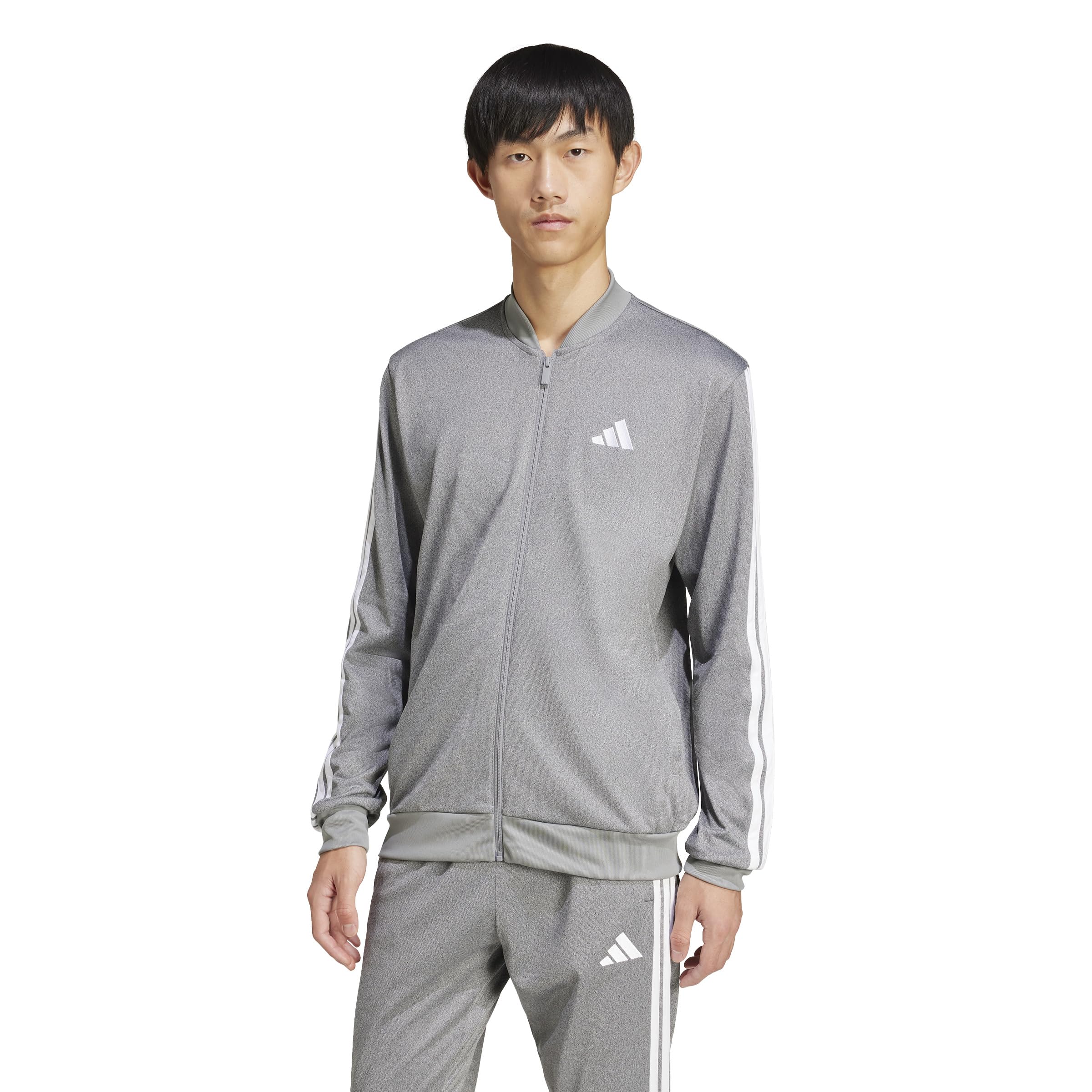 adidas Tricot Regular Fit Track Top Melange Sudadera Hombre (Pack de 1)