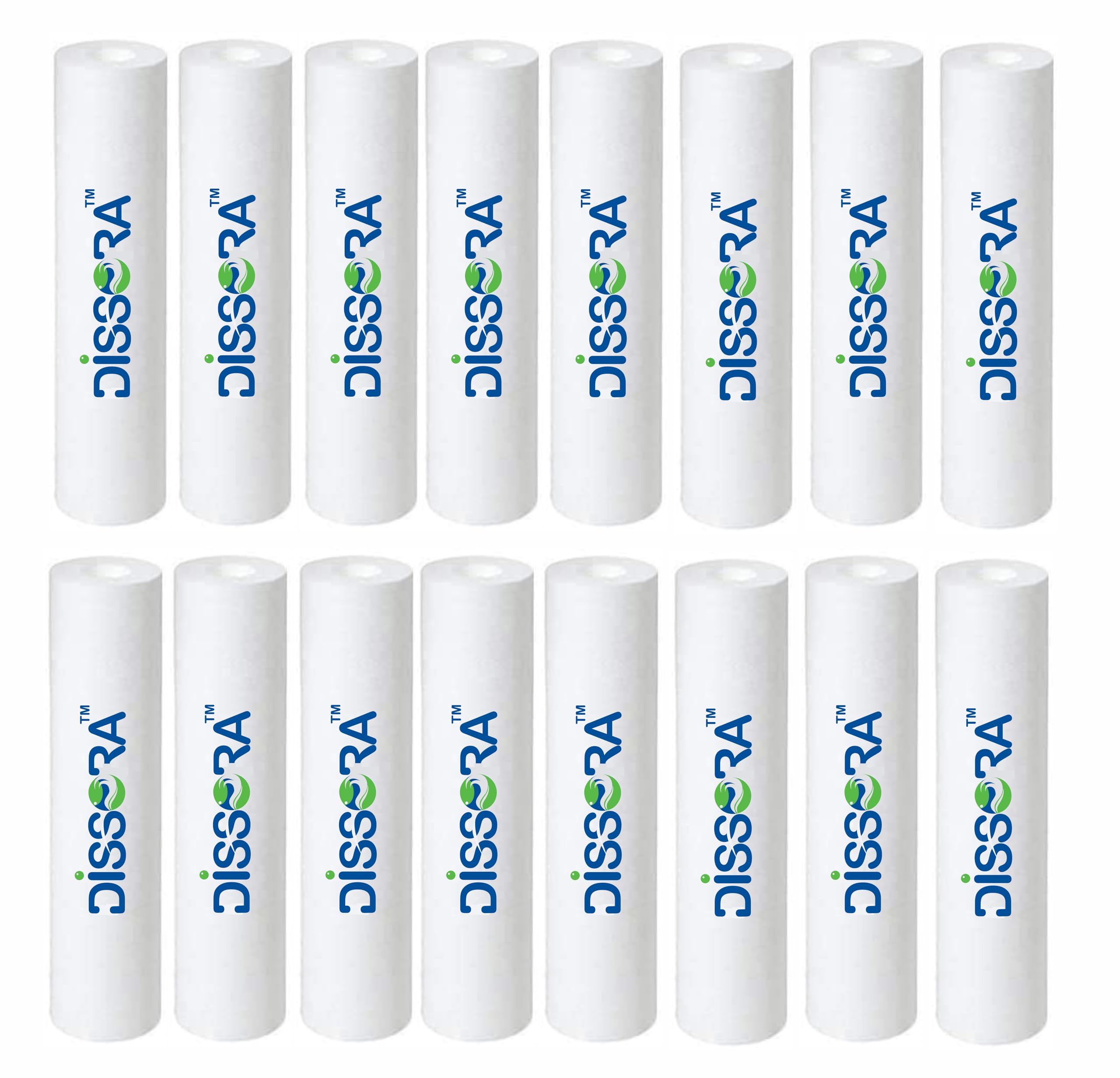 PP Spun Pre Filter Candle 10 Inch 5 Micron, Suitable for All Brand All Modal RO UV UF, 100 gm Premium Filter, Pack of 16