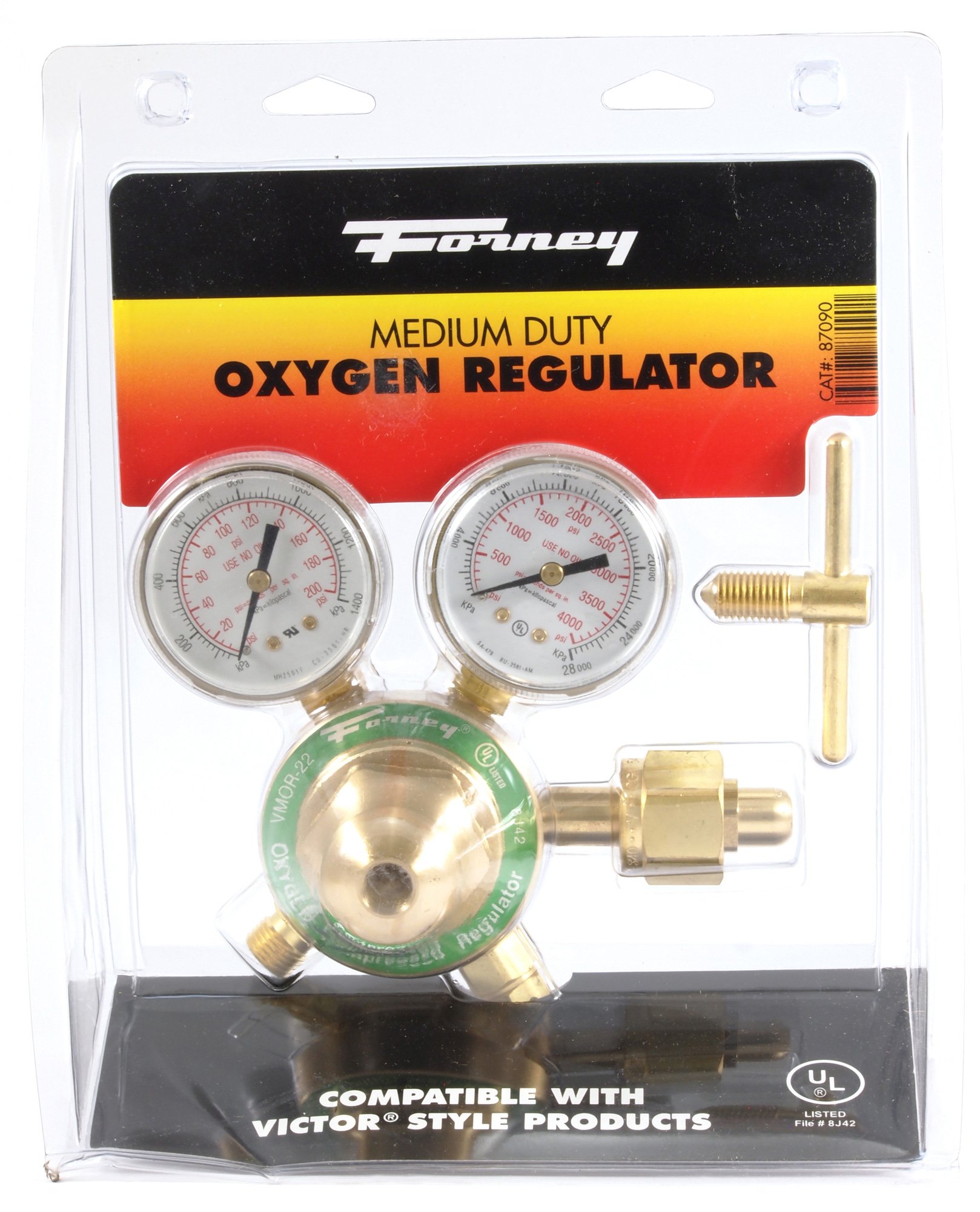 Forney 87090 - Regulador de oxígeno, tamaño mediano, estilo victor